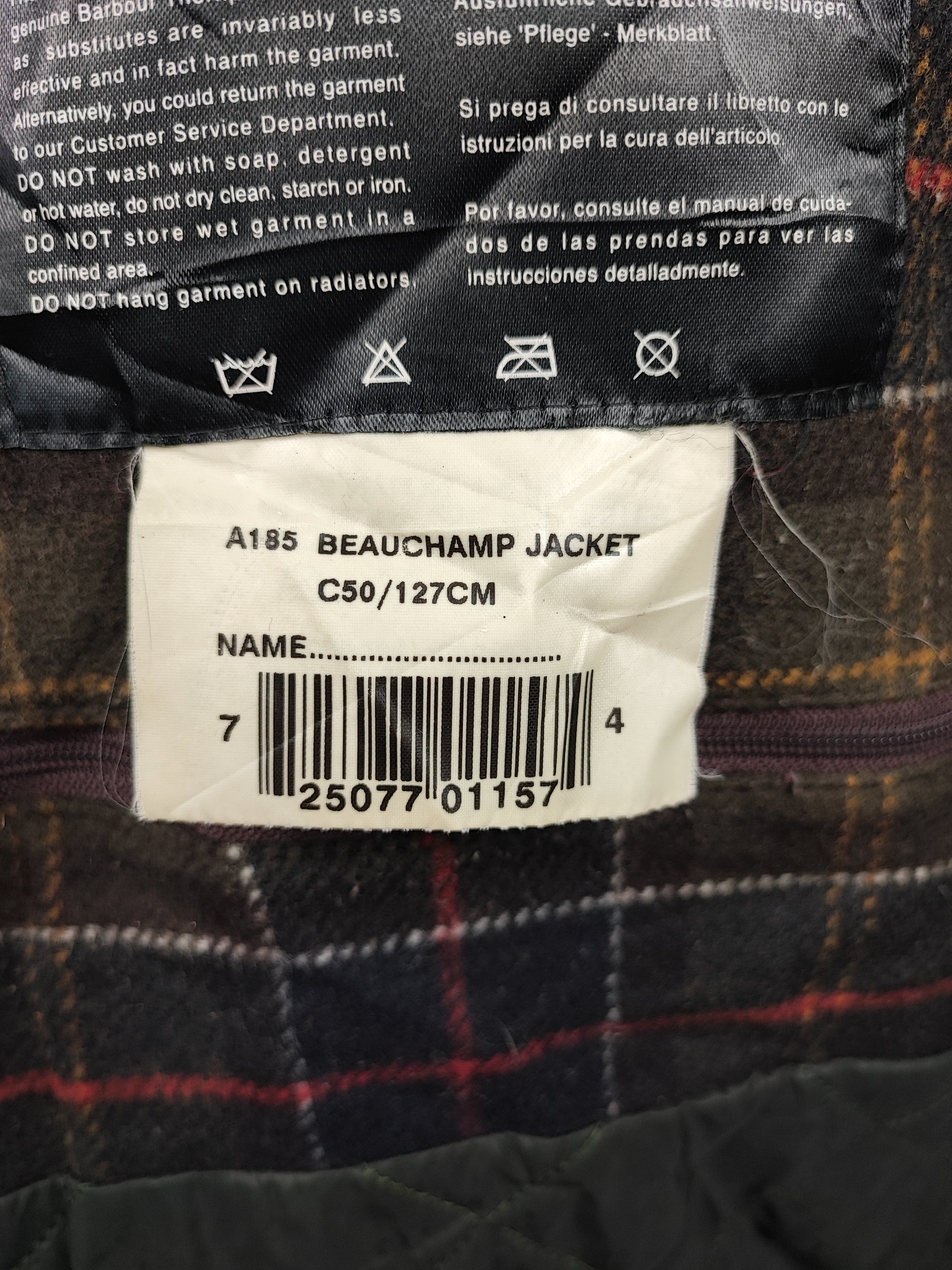 RARA Barbour Giacca Uomo Beauchamp verde C50/127 cm XXL- Olive Waxed Beauchamp coat size XXL - Shop In London