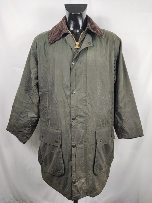 Giacca Barbour Border verde Vintage Cerata C40/102 cm - Green wax border coat C40 size Medium