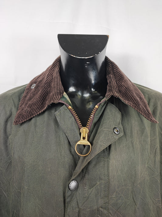 Giacca Barbour Border verde Vintage Cerata C40/102 cm - Green wax border coat C40 size Medium
