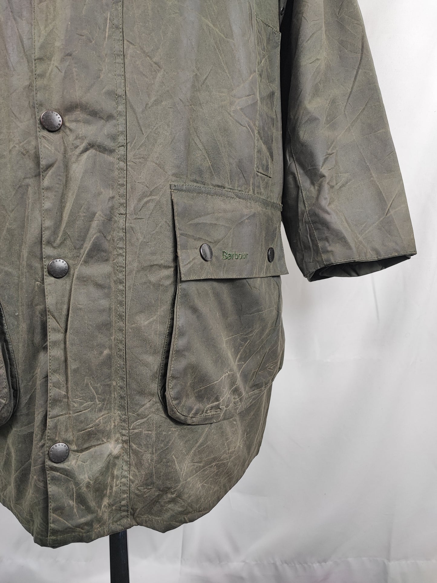 Giacca Barbour Border verde Vintage Cerata C40/102 cm - Green wax border coat C40 size Medium