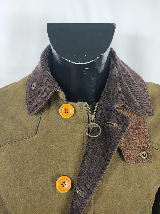 Giacca Barbour Uomo verde cerato Cullen Medium- Green waxed cotton Jacket Size Medium