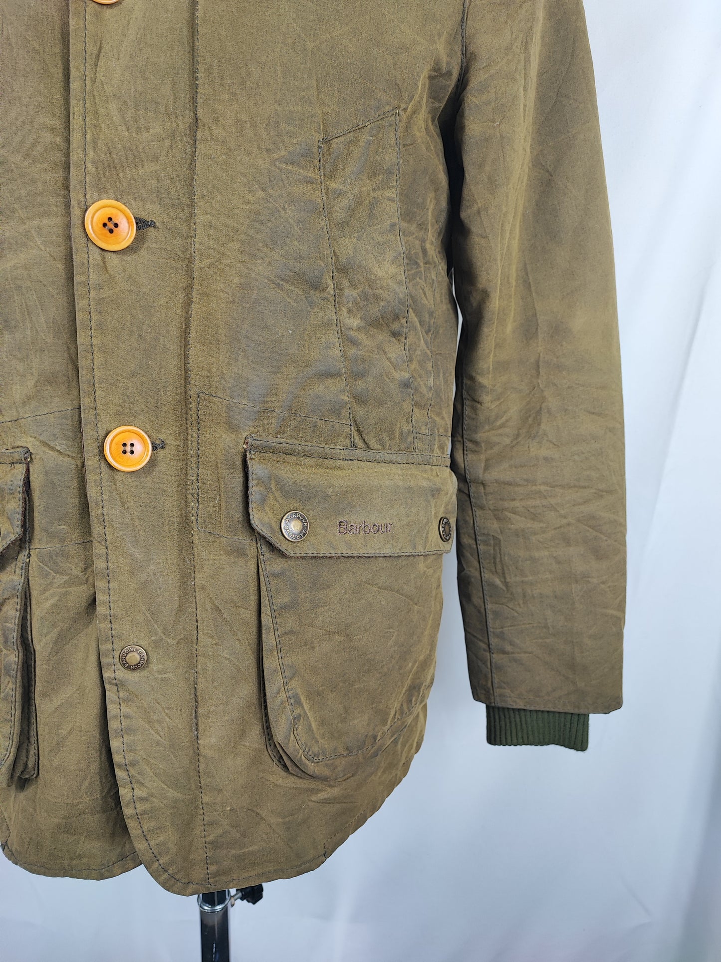 Giacca Barbour Uomo verde cerato Cullen Medium- Green waxed cotton Jacket Size Medium