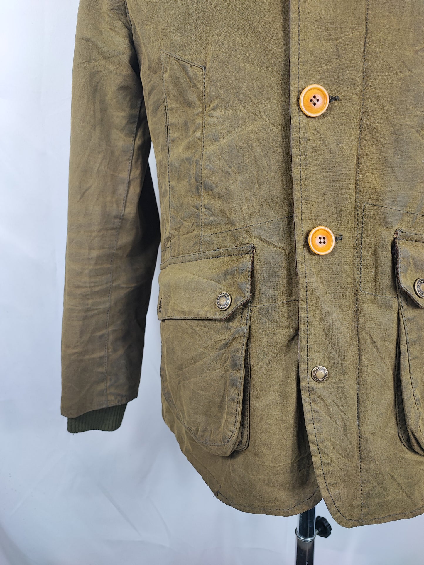 Giacca Barbour Uomo verde cerato Cullen Medium- Green waxed cotton Jacket Size Medium