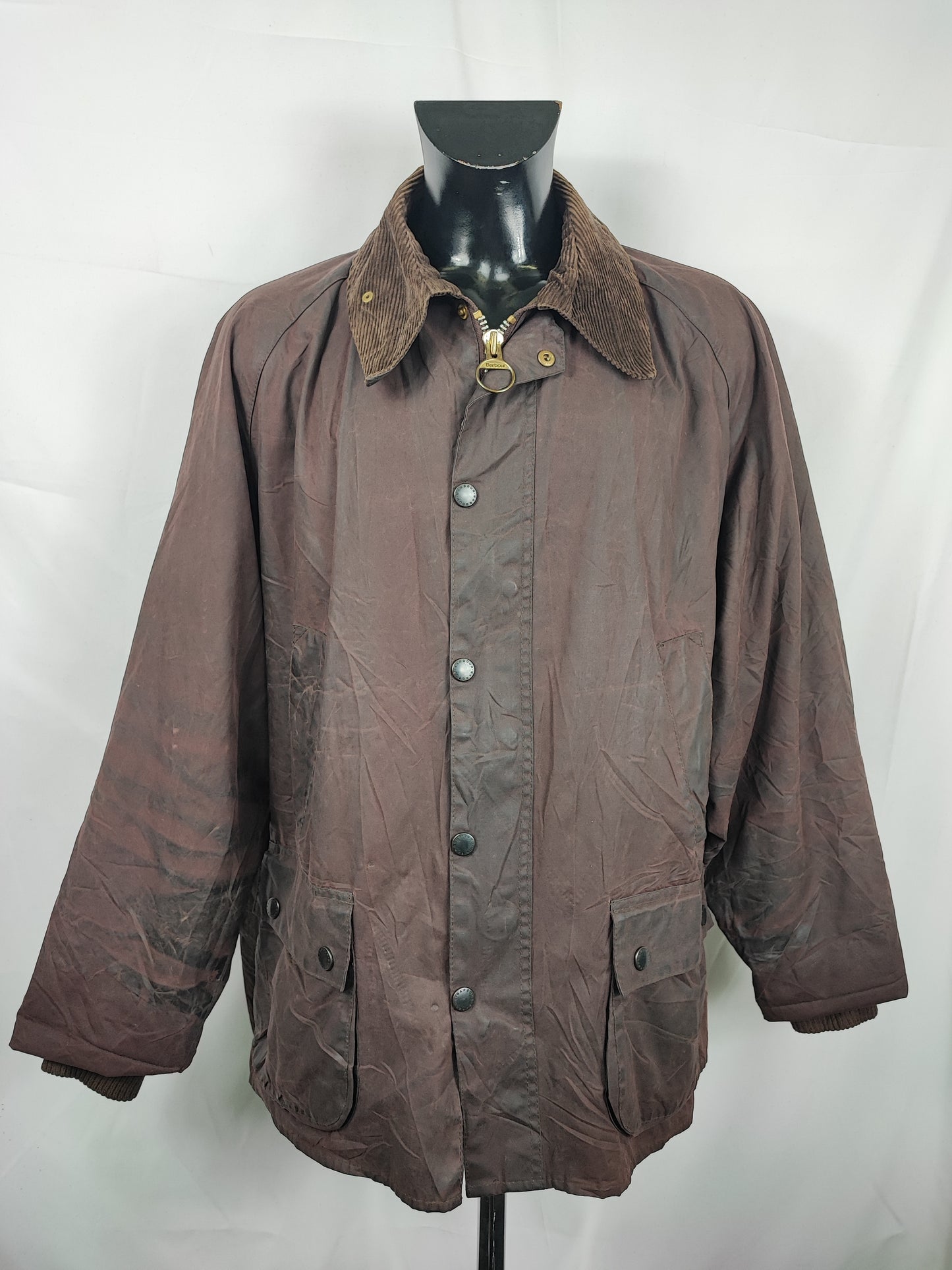 Barbour Giacca Bedale Uomo Marrone Vintage C52/132 CM XXXL Brown Waxed Bedale Vintage Jacket size 3xl
