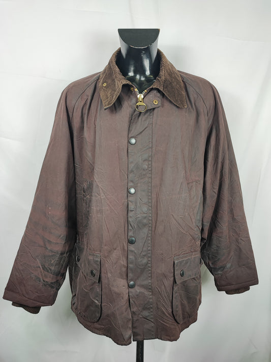 Barbour Giacca Bedale Uomo Marrone Vintage C52/132 CM XXXL Brown Waxed Bedale Vintage Jacket size 3xl