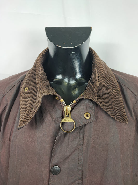 Barbour Giacca Bedale Uomo Marrone Vintage C52/132 CM XXXL Brown Waxed Bedale Vintage Jacket size 3xl