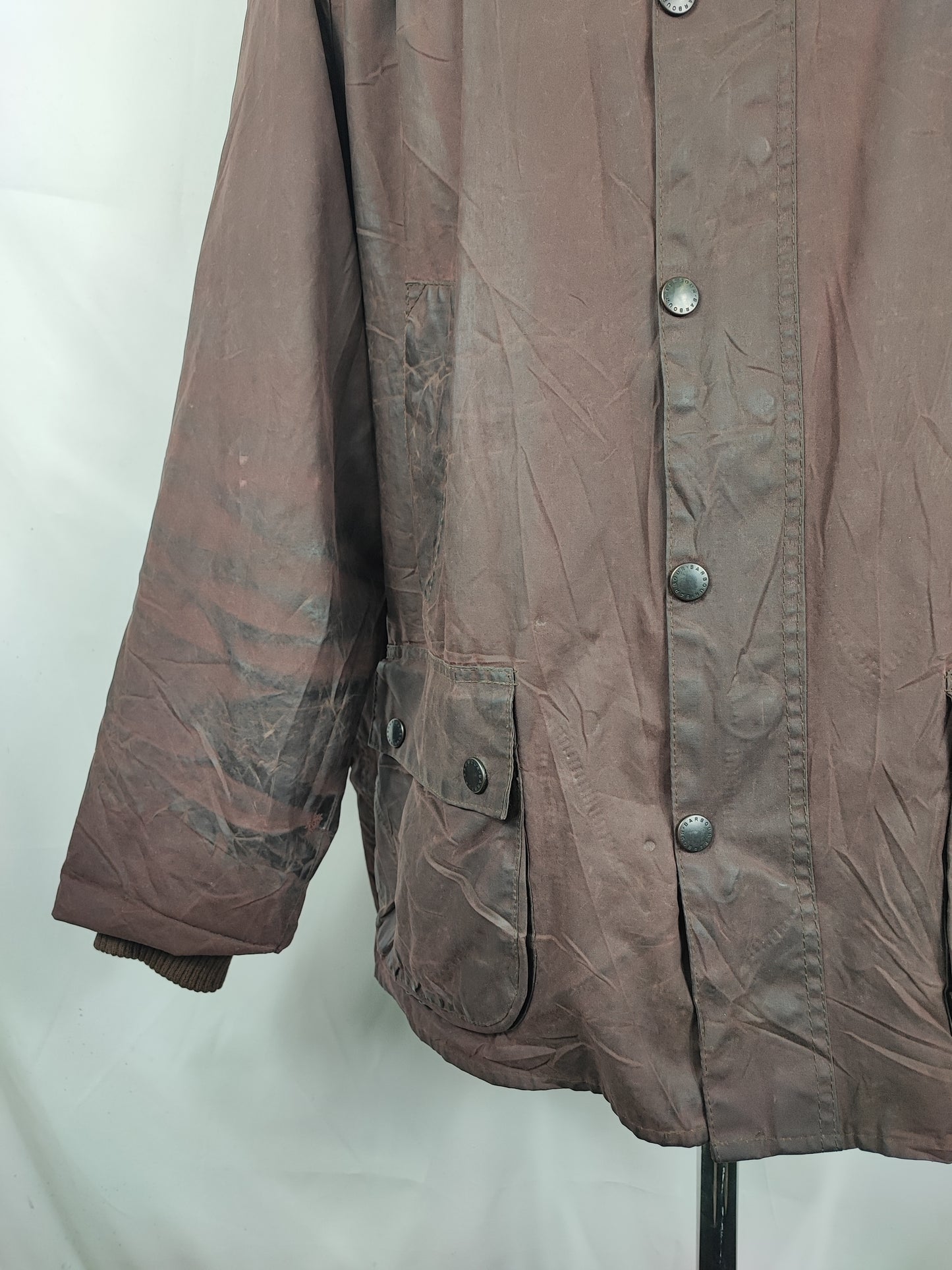 Barbour Giacca Bedale Uomo Marrone Vintage C52/132 CM XXXL Brown Waxed Bedale Vintage Jacket size 3xl