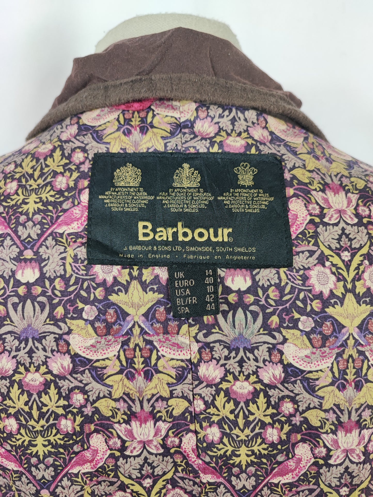 Giacca Barbour corta da donna marrone Kate liberty jacket Tg.44 Medium - Lady Brown Wax liberty jacket size uk14