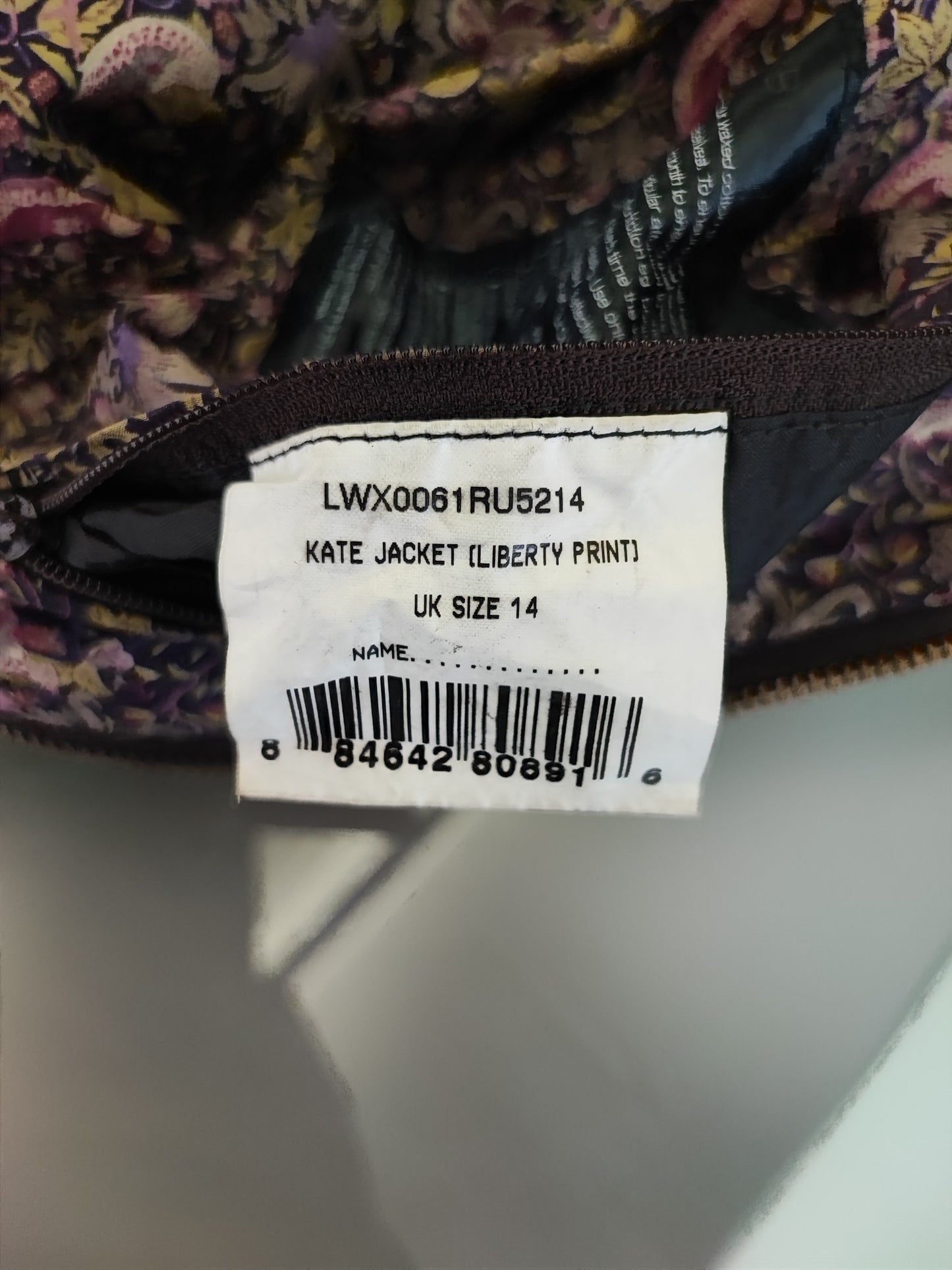 Giacca Barbour corta da donna marrone Kate liberty jacket Tg.44 Medium - Lady Brown Wax liberty jacket size uk14