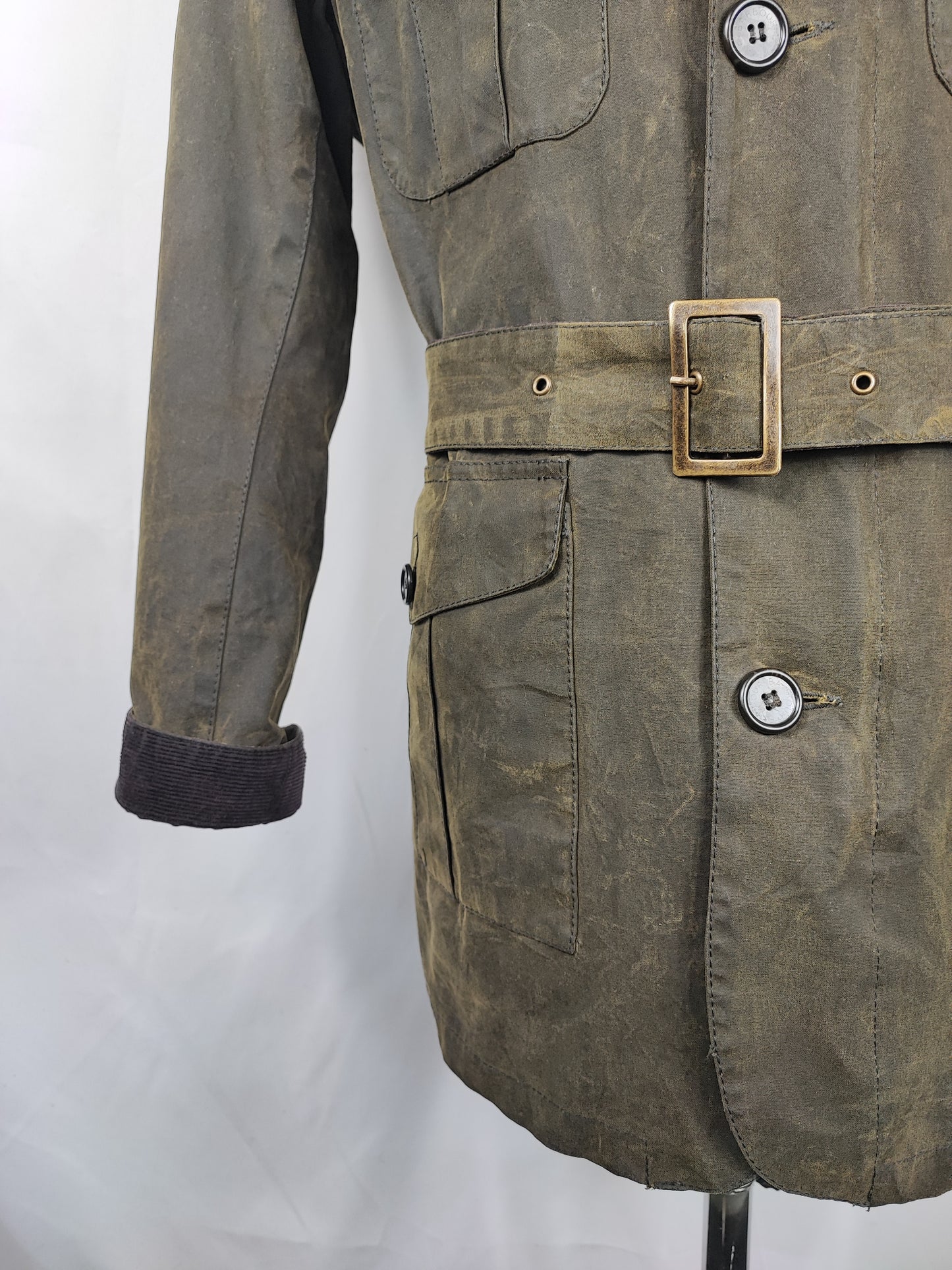 Giacca Barbour Uomo verde cerato New field Polo club Medium- Man Olive New field jacket size M