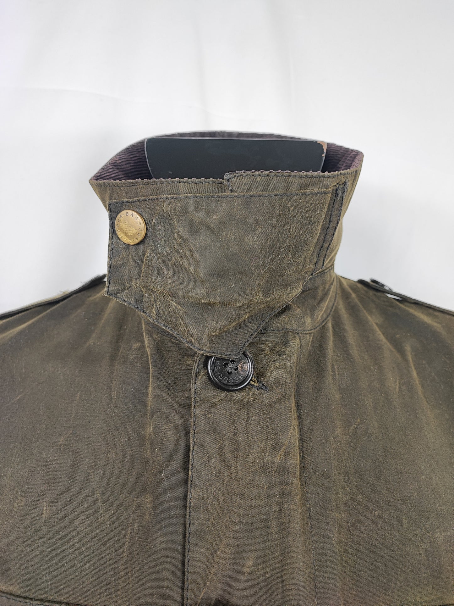 Giacca Barbour Uomo verde cerato New field Polo club Medium- Man Olive New field jacket size M