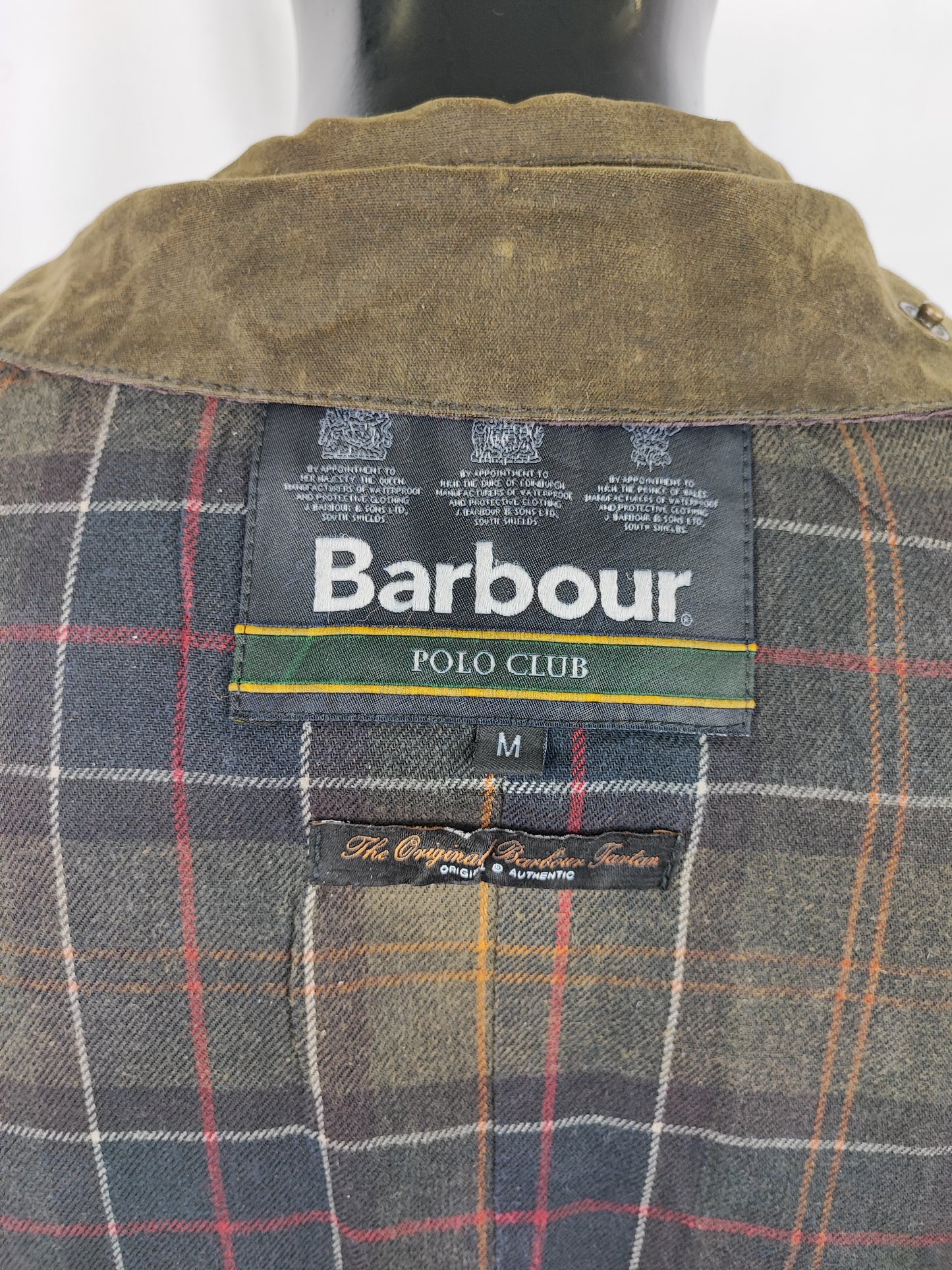 Giacca Barbour Uomo verde cerato New field Polo club Medium- Man Olive New field jacket size M