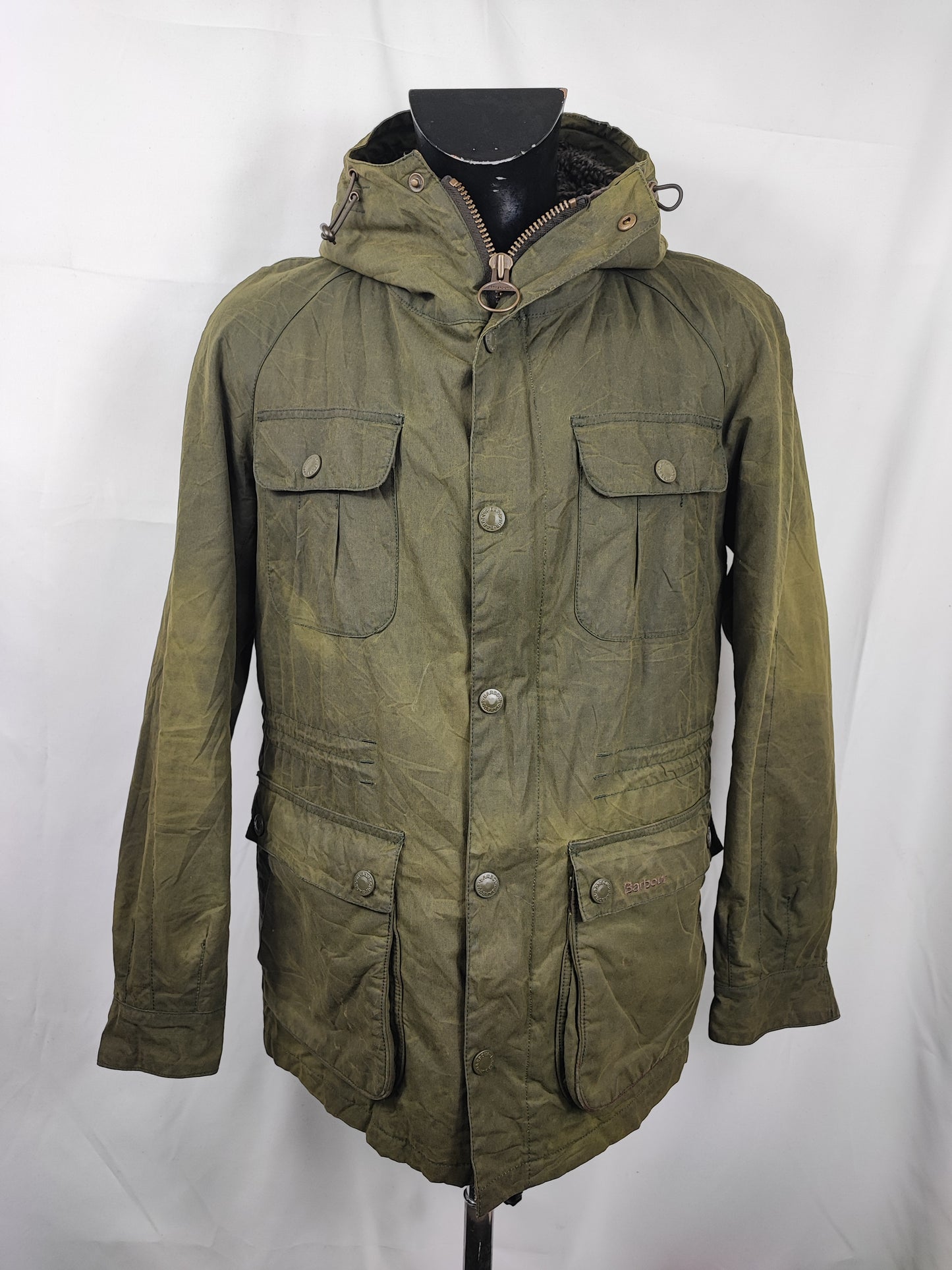 Barbour Giacca verde Uomo Brindle wax jacket Small Man Green wax Jacket Size S