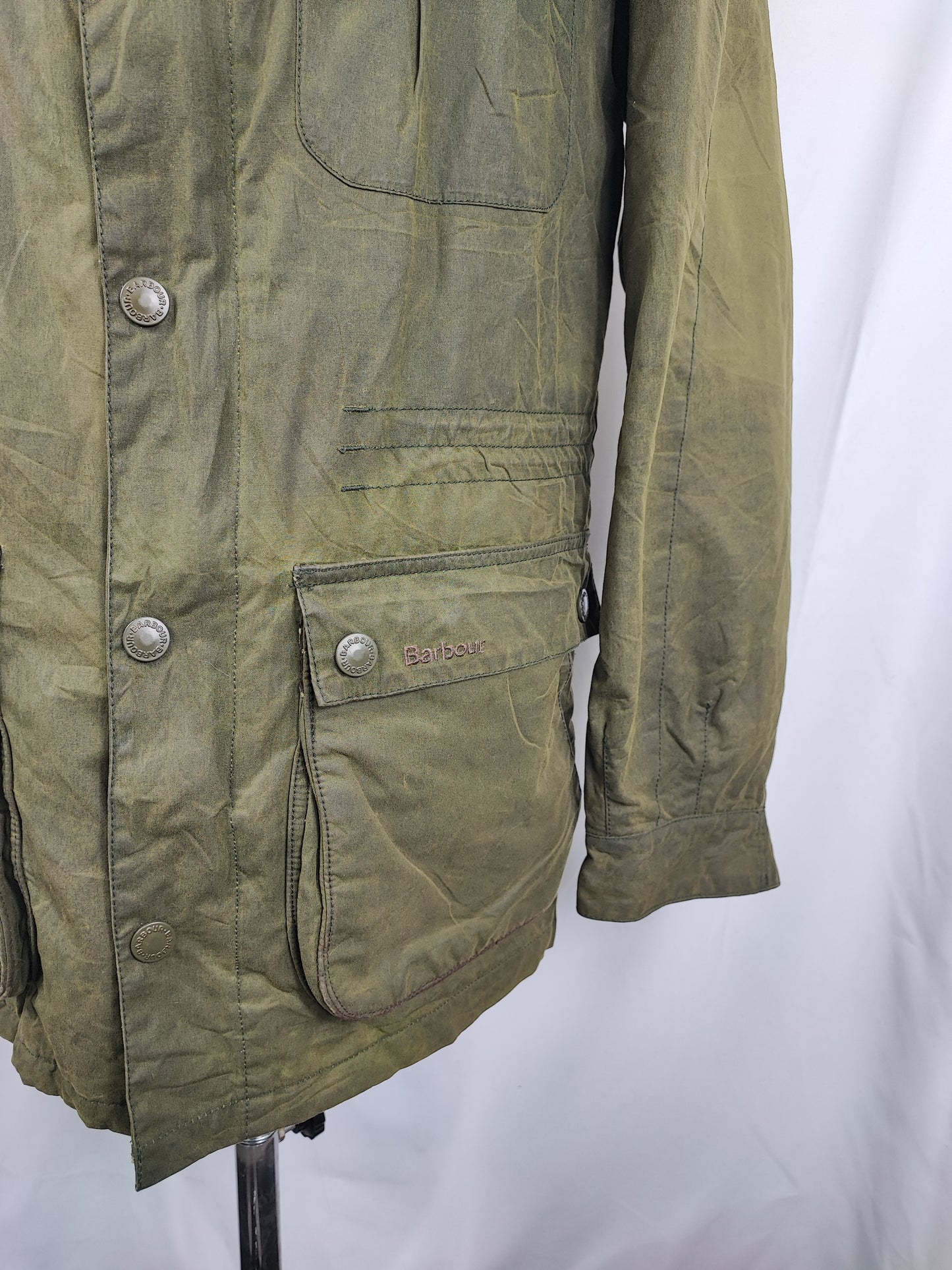 Barbour Giacca verde Uomo Brindle wax jacket Small Man Green wax Jacket Size S