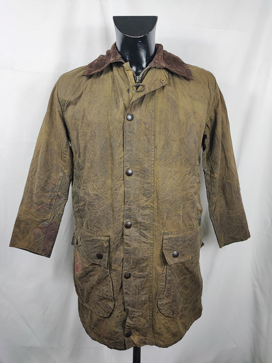 Barbour Border verde cotone Cerato C34/86 cm Green Border Coat Size Xsmall tg. 44 ita