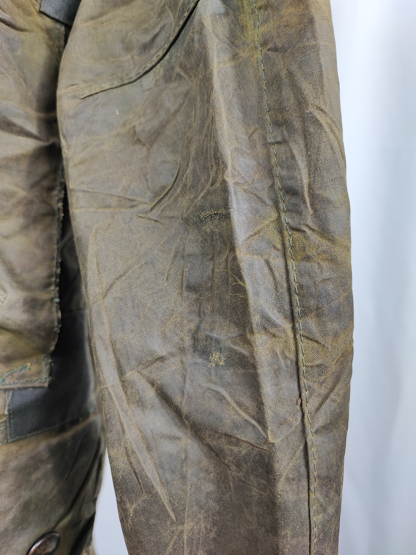 Barbour Border verde cotone Cerato C34/86 cm Green Border Coat Size Xsmall tg. 44 ita