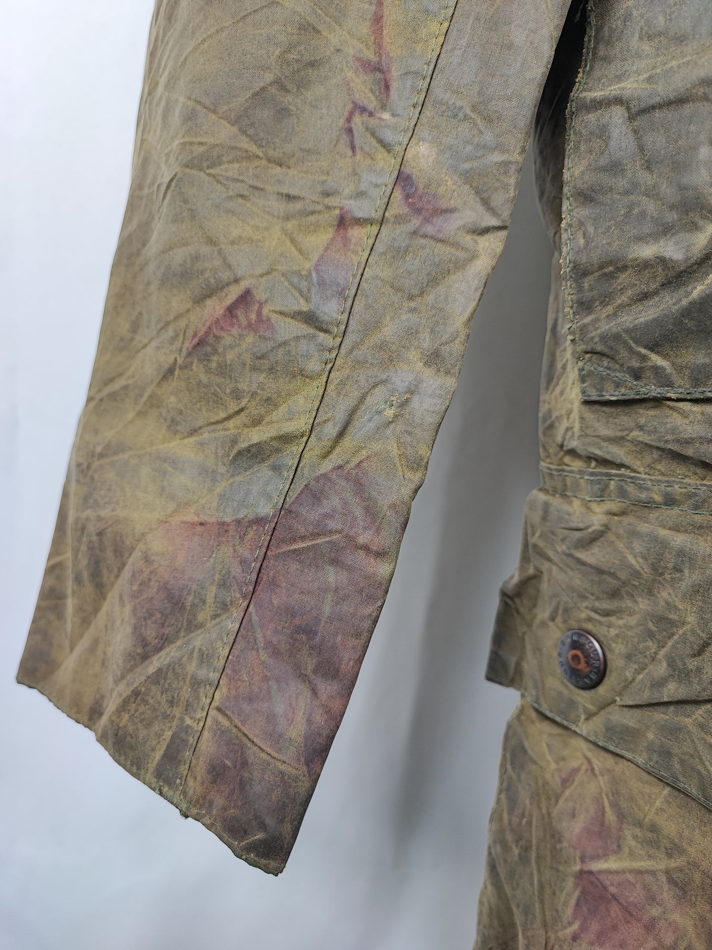 Barbour Border verde cotone Cerato C34/86 cm Green Border Coat Size Xsmall tg. 44 ita