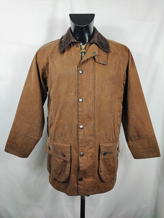 Barbour Giacca Moorland Beige C36/91 cm Small - Sandstone Classic Moorland Waxed jacket Size Small