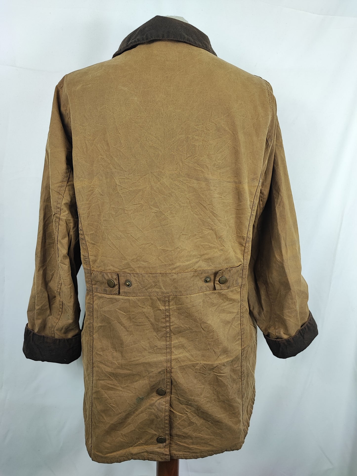 Giacca Barbour da donna beige cerata Tg. 42 Medium - Lady Beige Newmarket Field Jacket size uk12