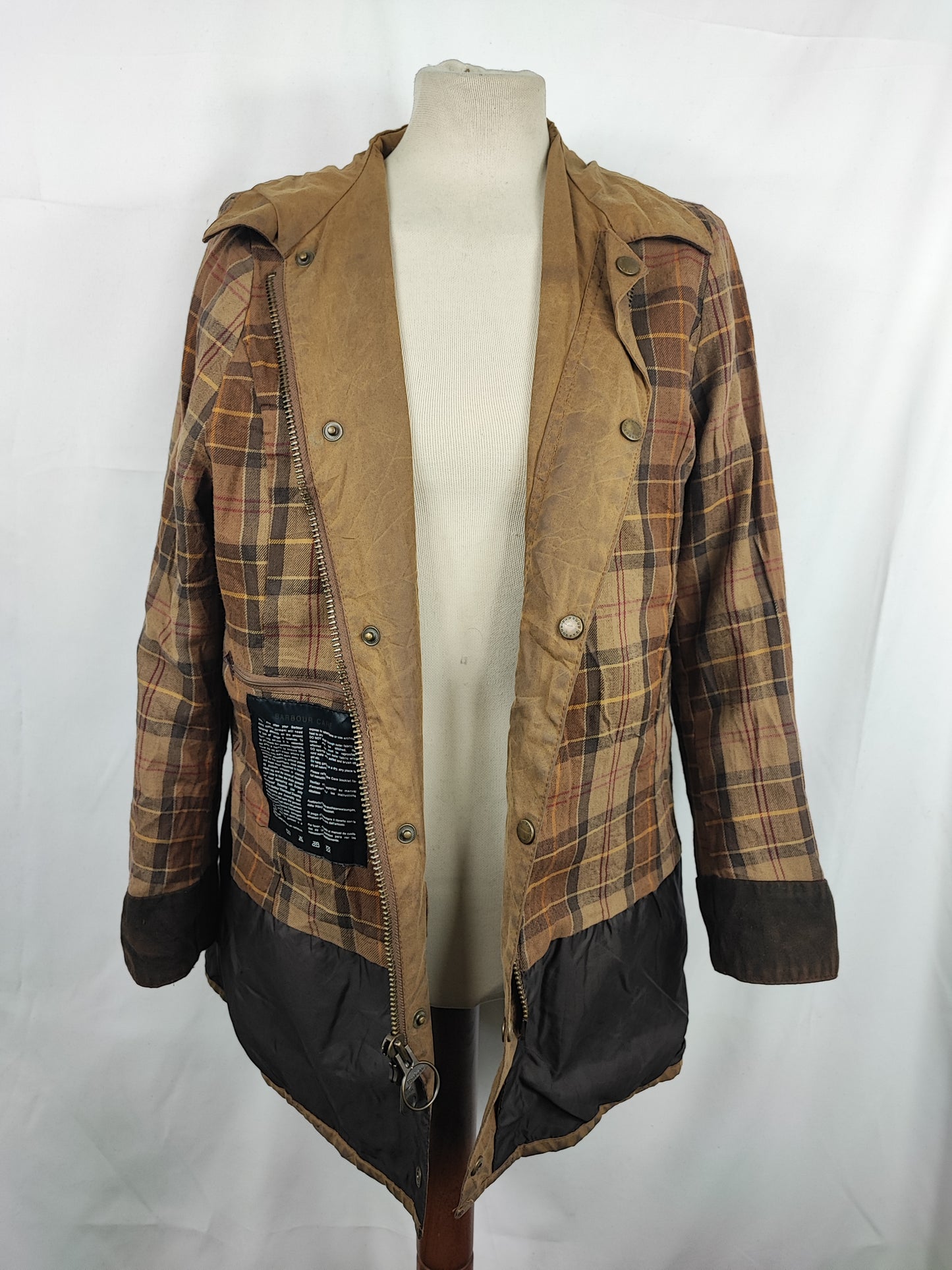 Giacca Barbour da donna beige cerata Tg. 42 Medium - Lady Beige Newmarket Field Jacket size uk12
