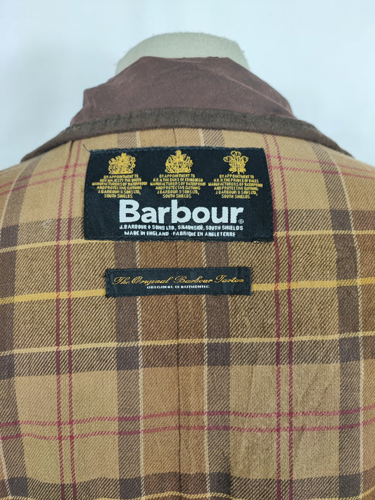Barbour Giacca corta marrone donna Utility Medium 42 Lady Brown Utility wax Jacket uk12