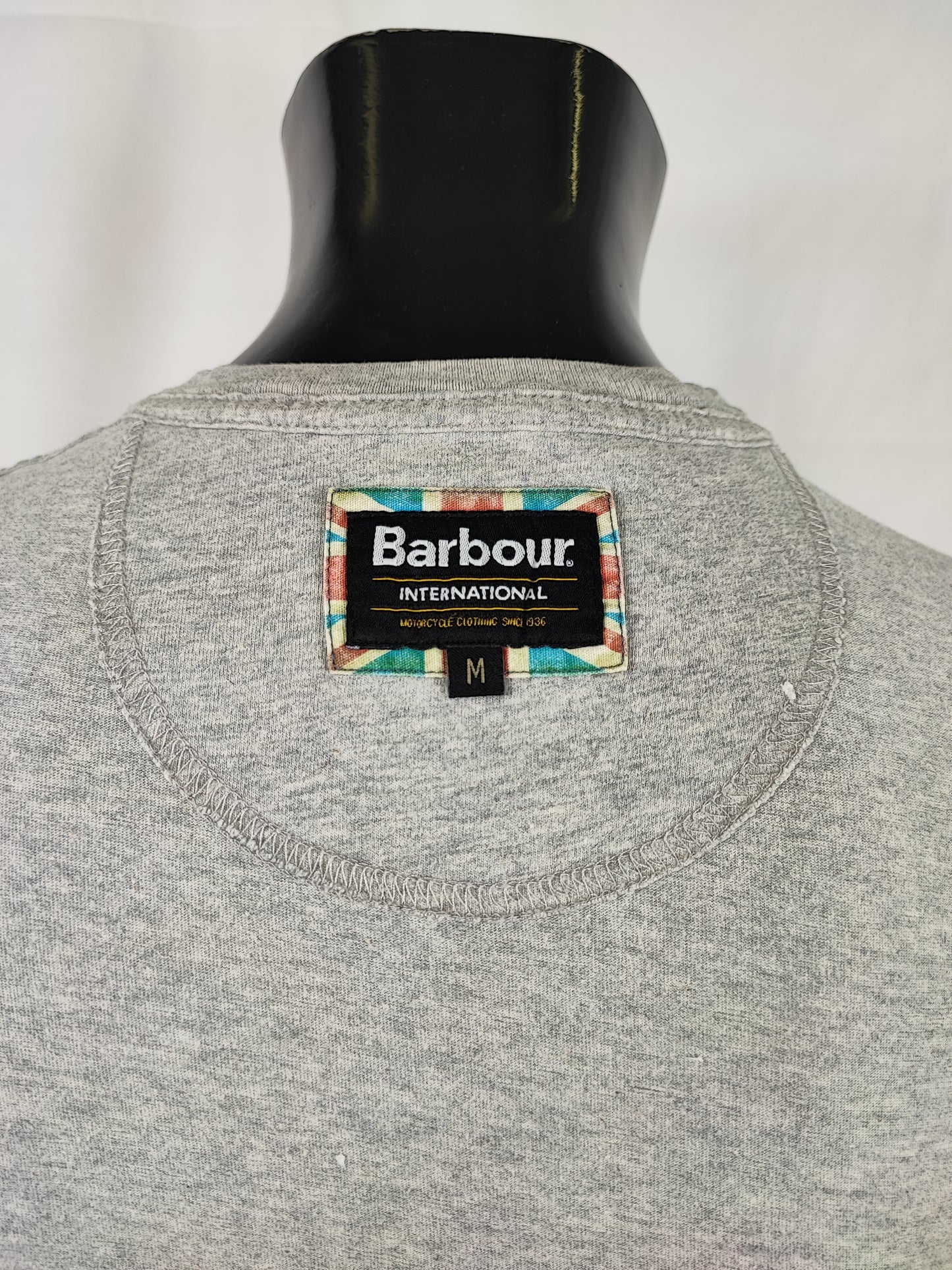 T-shirt Barbour grigia da uomo in cotone taglia Medium