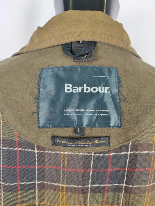 Barbour Giacca Uomo cerata verde Large Man Berwick Wax olive Jacket size L