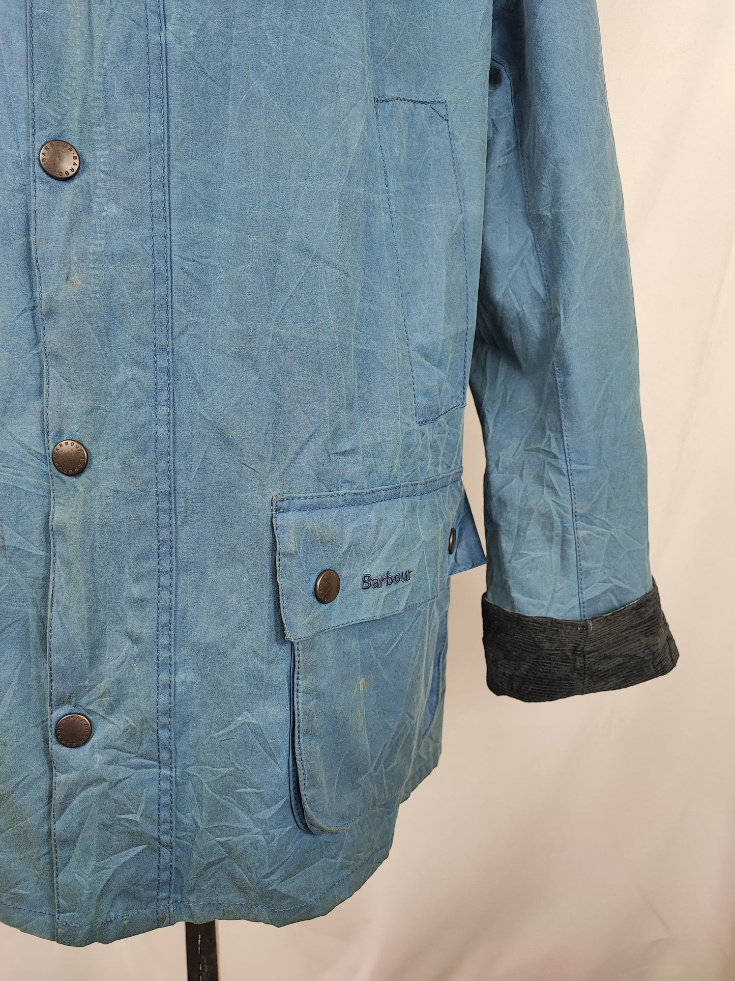 Giacca Barbour Blu Ashby Uomo Large- Man Blue Ashby Wax Jacket Size Large
