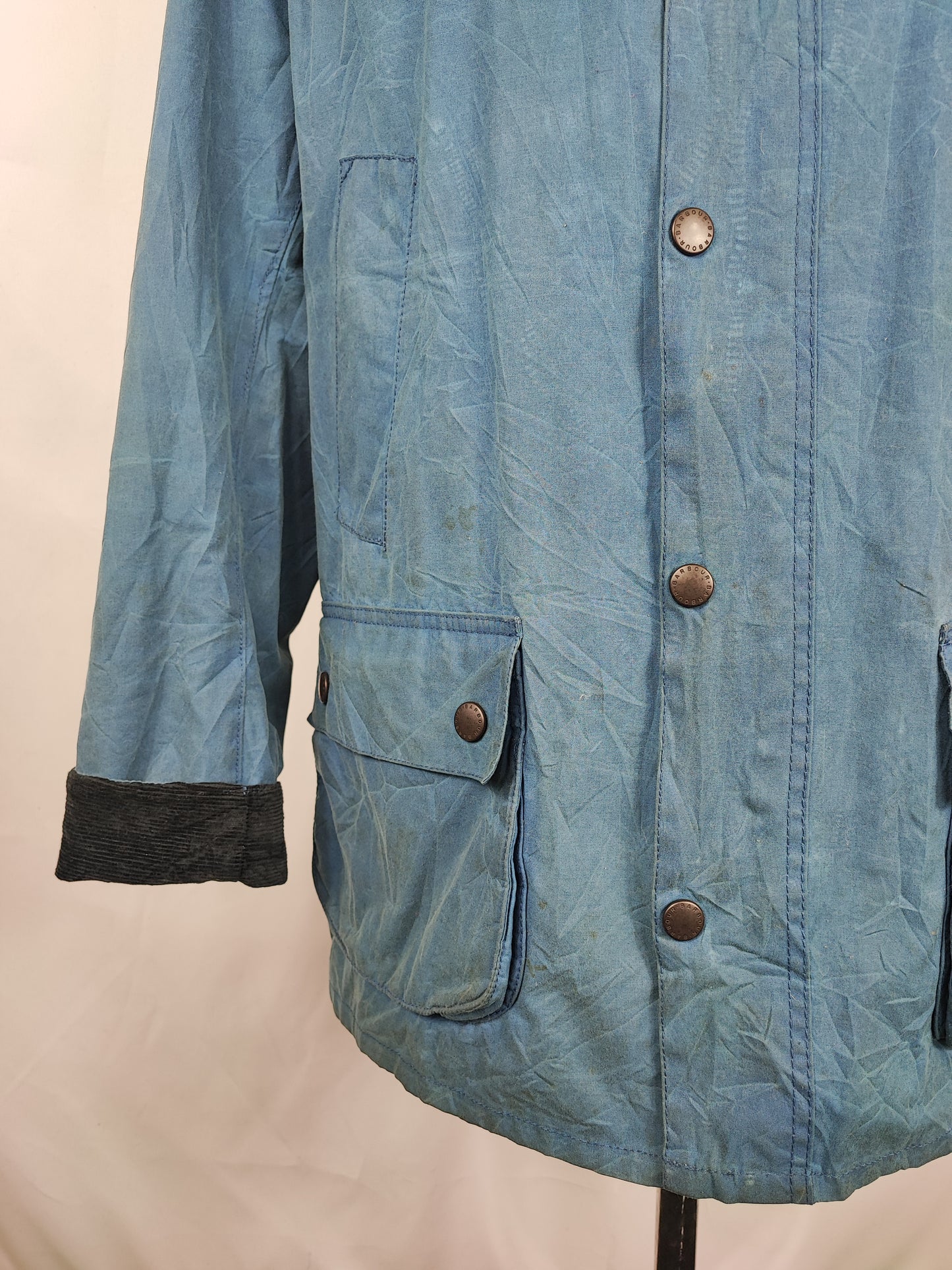 Giacca Barbour Blu Ashby Uomo Large- Man Blue Ashby Wax Jacket Size Large