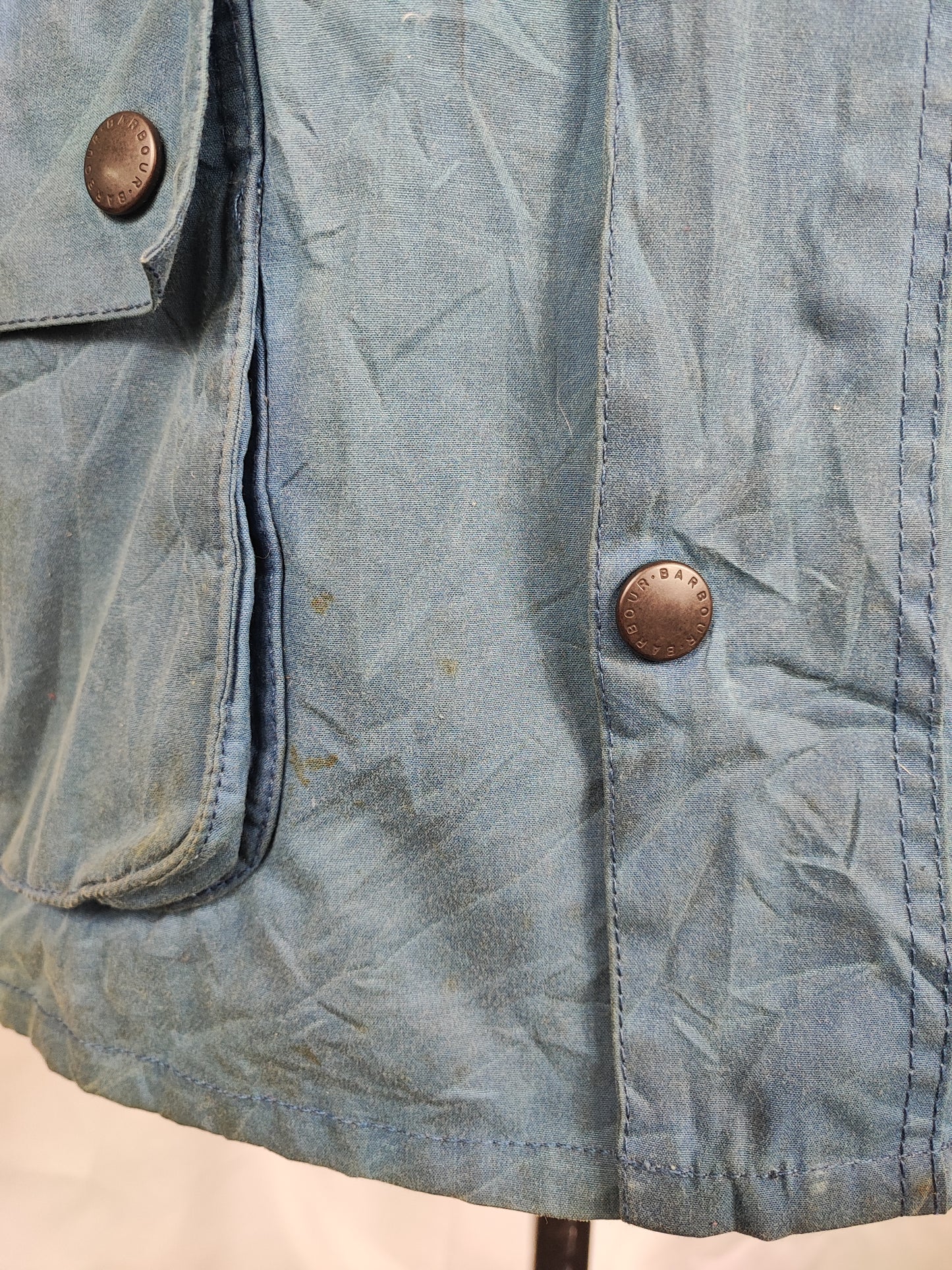Giacca Barbour Blu Ashby Uomo Large- Man Blue Ashby Wax Jacket Size Large
