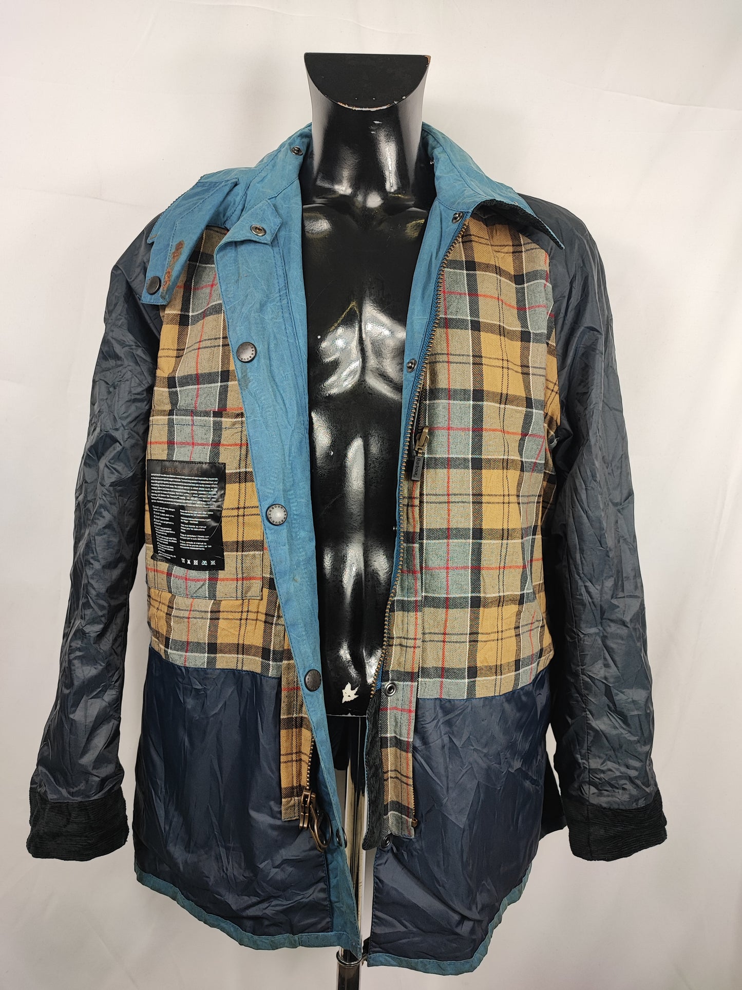 Giacca Barbour Blu Ashby Uomo Large- Man Blue Ashby Wax Jacket Size Large