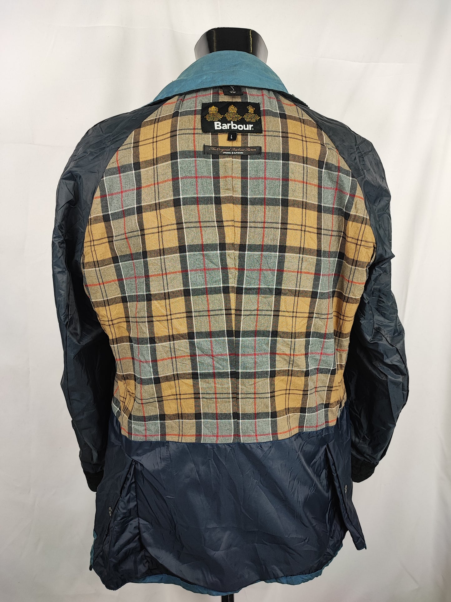 Giacca Barbour Blu Ashby Uomo Large- Man Blue Ashby Wax Jacket Size Large