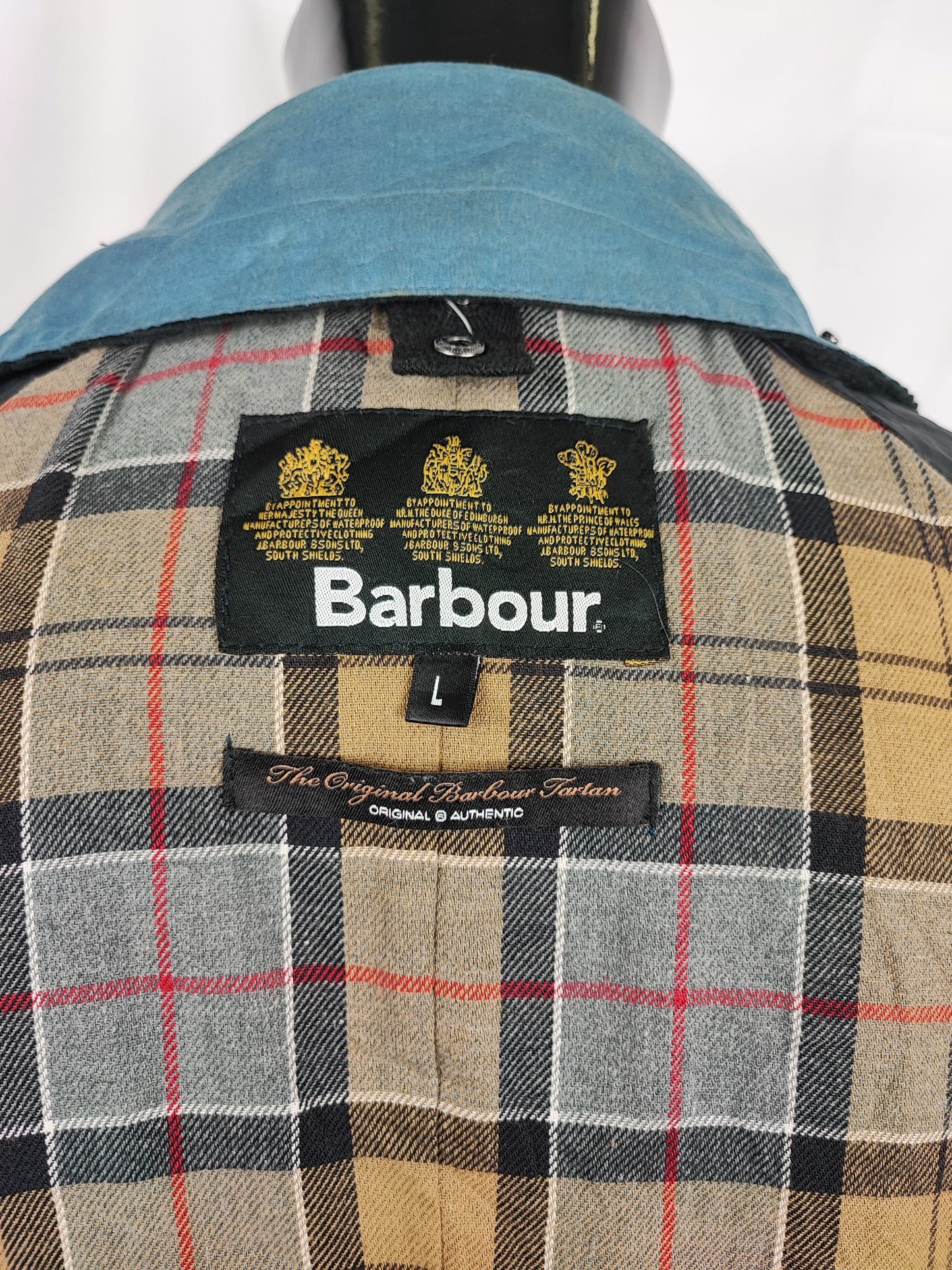 Giacca Barbour Blu Ashby Uomo Large- Man Blue Ashby Wax Jacket Size Large