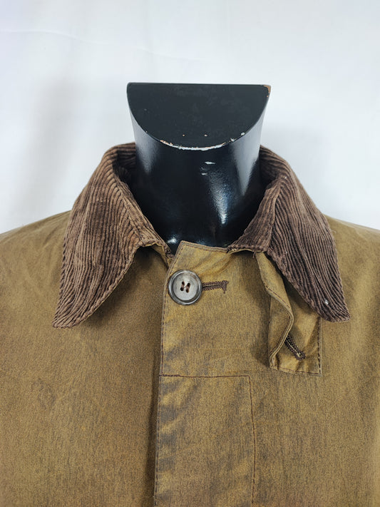 Barbour Trench Uomo Vintage cerato Original 3/4 coat Large- Olive Three quarters coat olive Size Large