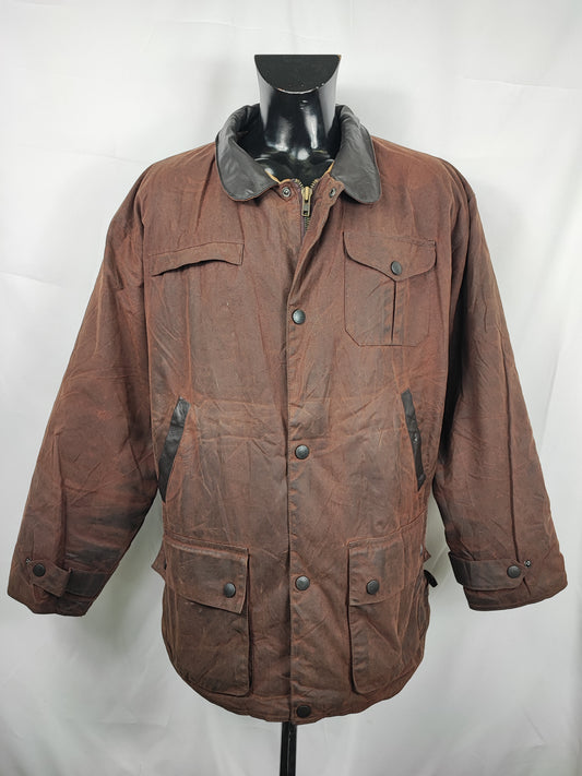 Barbour Giacca Uomo Bushman Marrone XLarge- Man Wax Brown Bushman Jacket Size XLarge