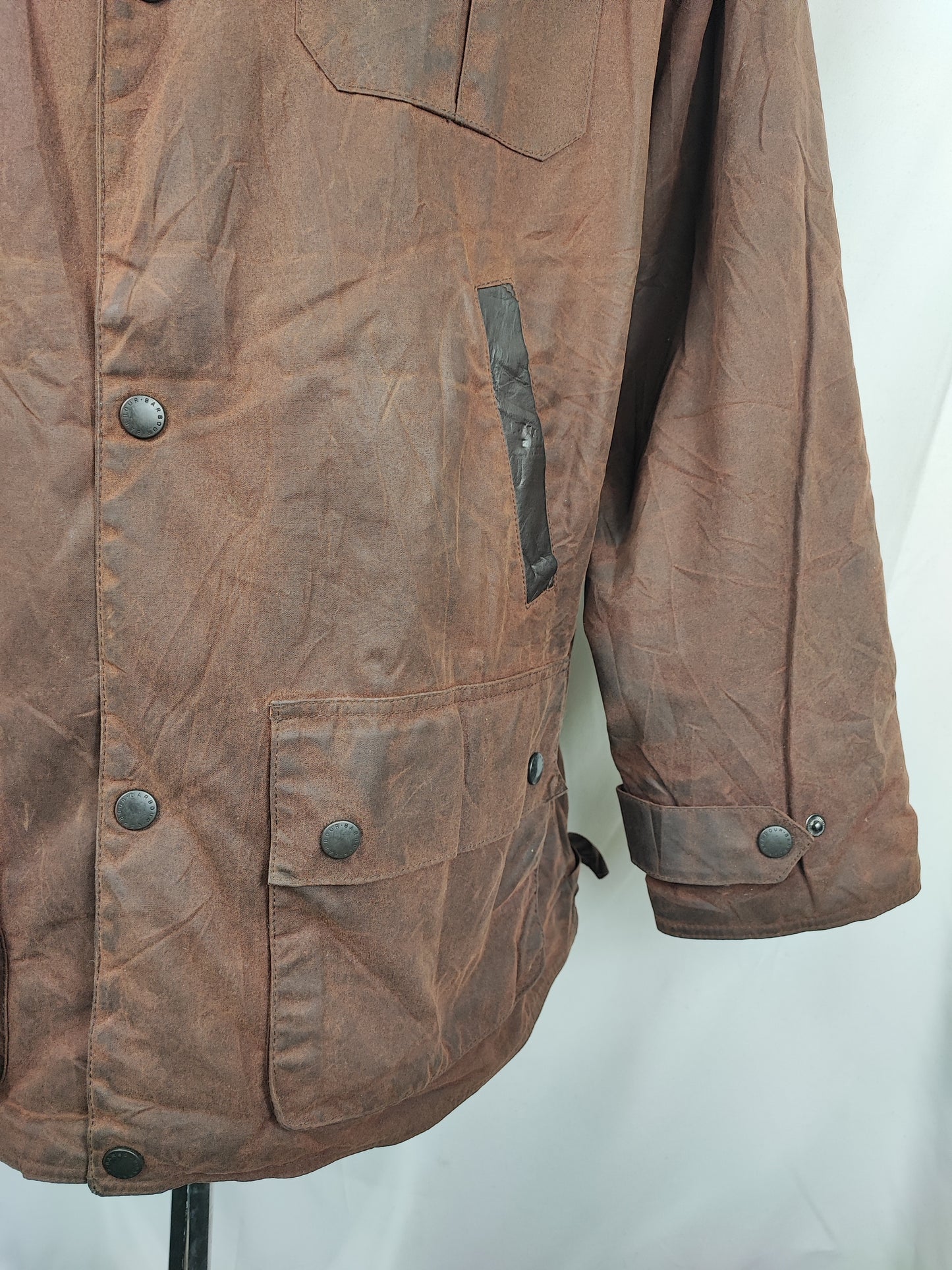 Barbour Giacca Uomo Bushman Marrone XLarge- Man Wax Brown Bushman Jacket Size XLarge
