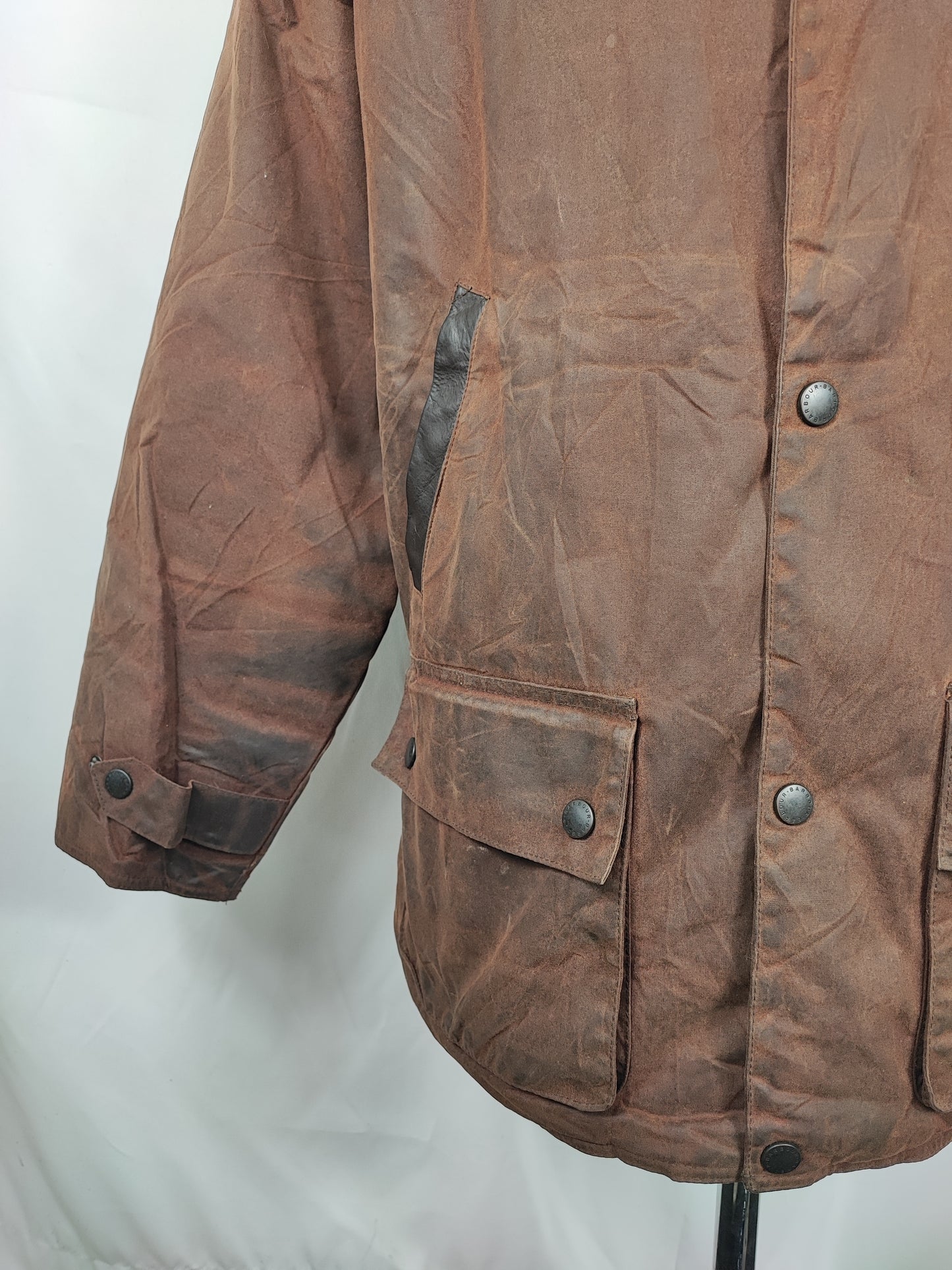 Barbour Giacca Uomo Bushman Marrone XLarge- Man Wax Brown Bushman Jacket Size XLarge