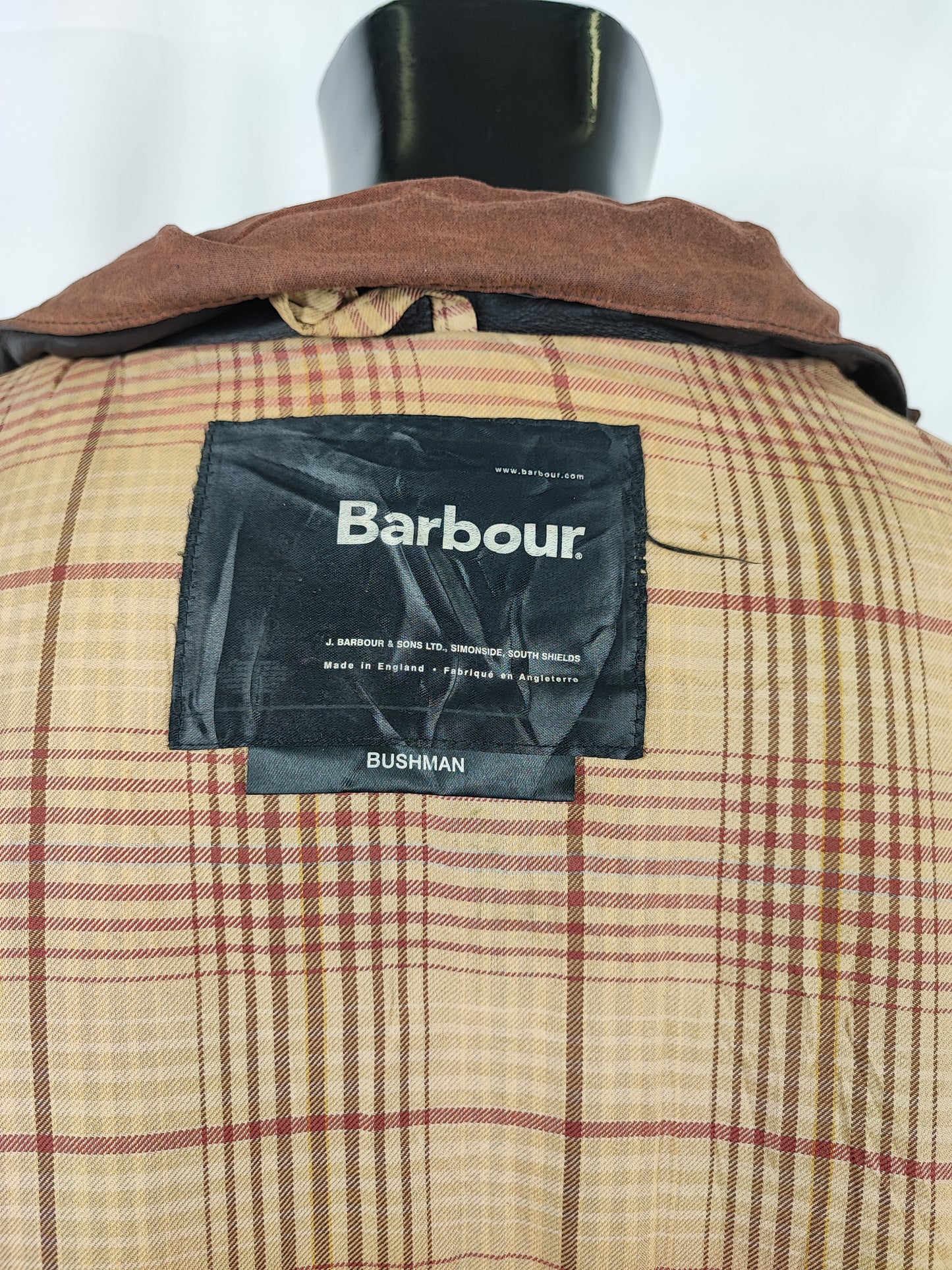 Barbour Giacca Uomo Bushman Marrone XLarge- Man Wax Brown Bushman Jacket Size XLarge