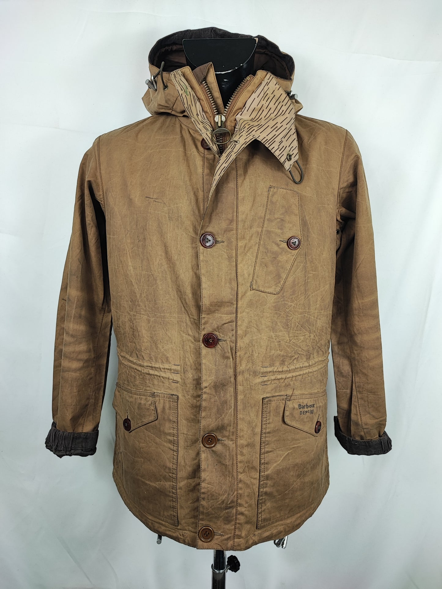 Giacca Barbour Dept B Summer Parka Beige Medium- Beige Dept B summer parka waxed Size M
