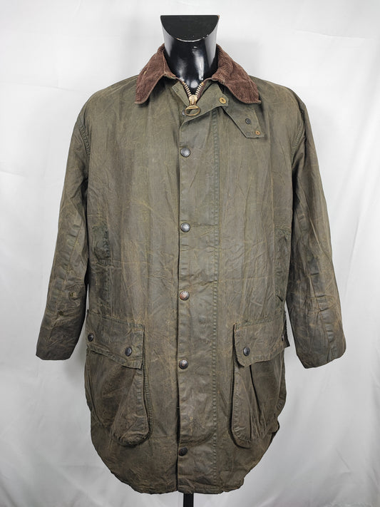Giacca Barbour Border verde Vintage Cerata C40/102 cm - Green wax border coat C40 size Medium