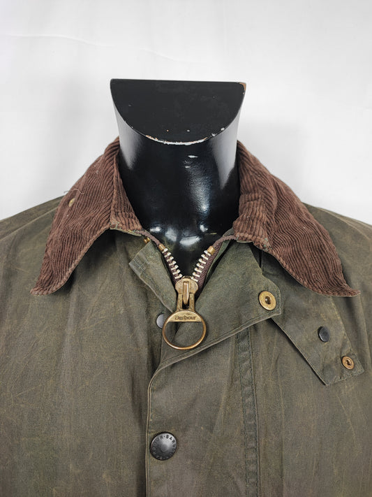 Giacca Barbour Border verde Vintage Cerata C40/102 cm - Green wax border coat C40 size Medium