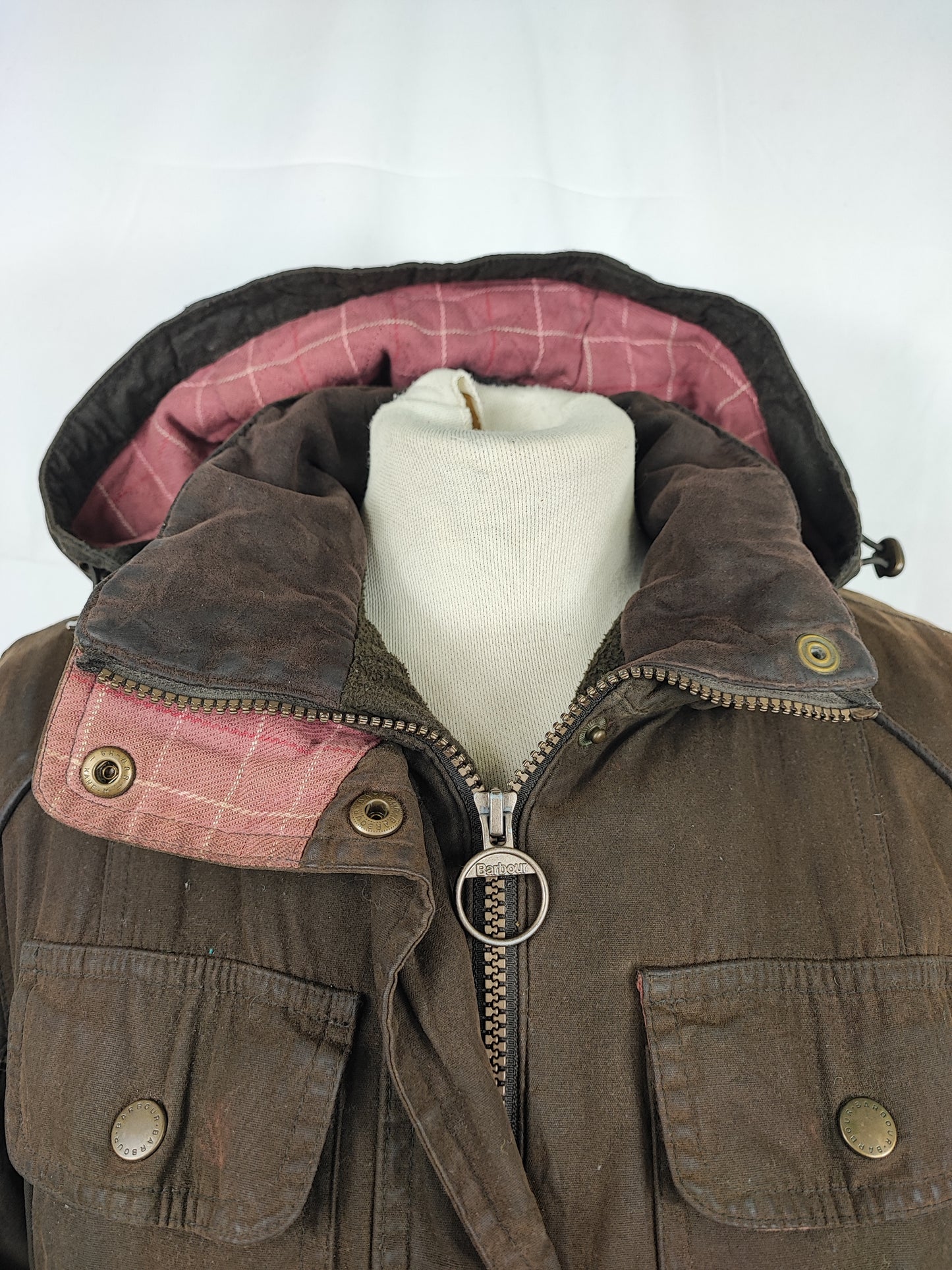 Barbour Giacca da donna oliva Medium Tg.42/44 Equine Lady Olive cotton jacket size uk14