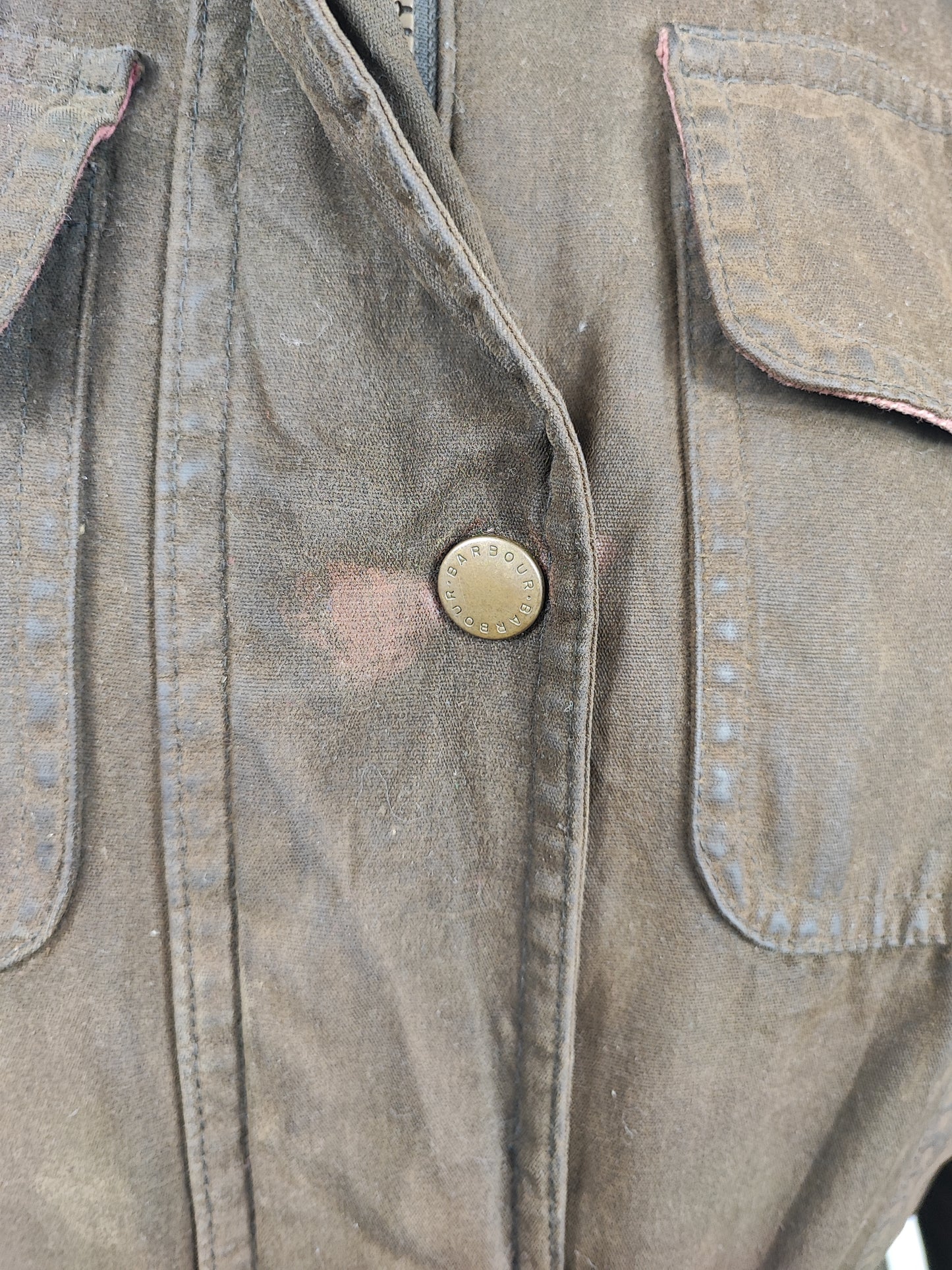 Barbour Giacca da donna oliva Medium Tg.42/44 Equine Lady Olive cotton jacket size uk14
