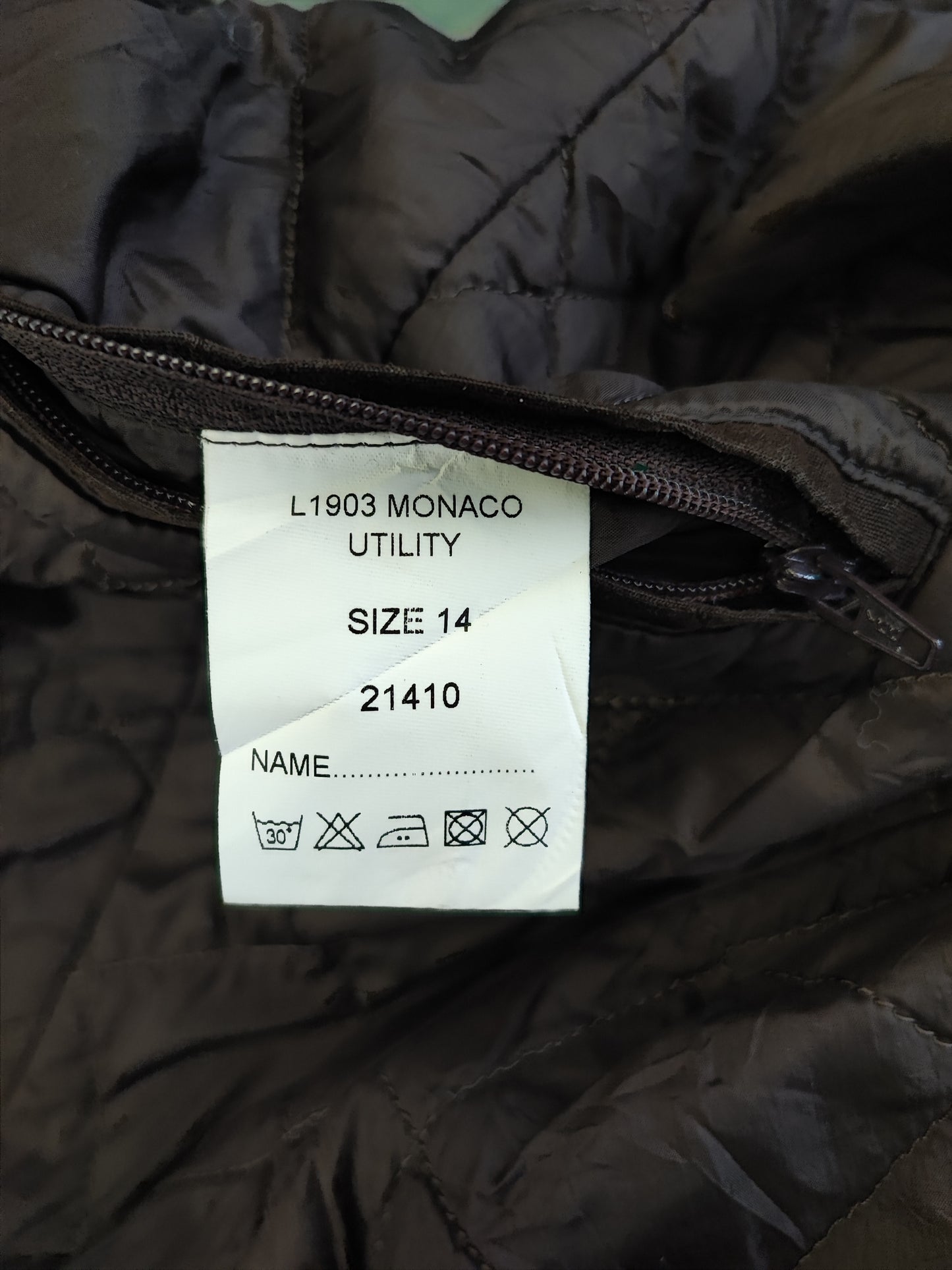 Giacca Barbour corta da donna marrone UK14 -Brown Waterproof lady jacket size UK14