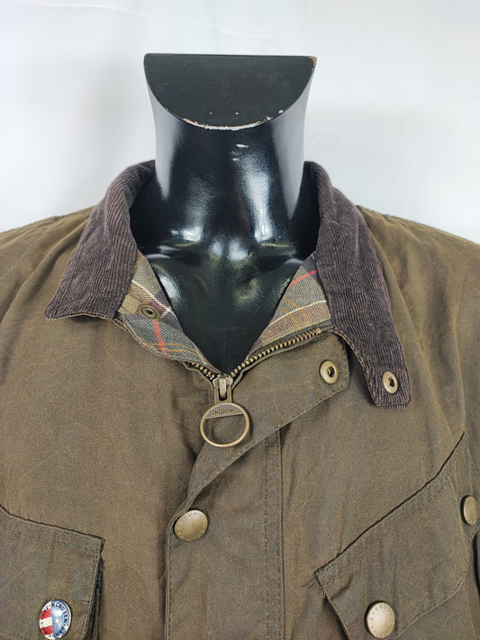 Barbour International Verde cerata da uomo XXL-Man Barbour International short jacket size XXL