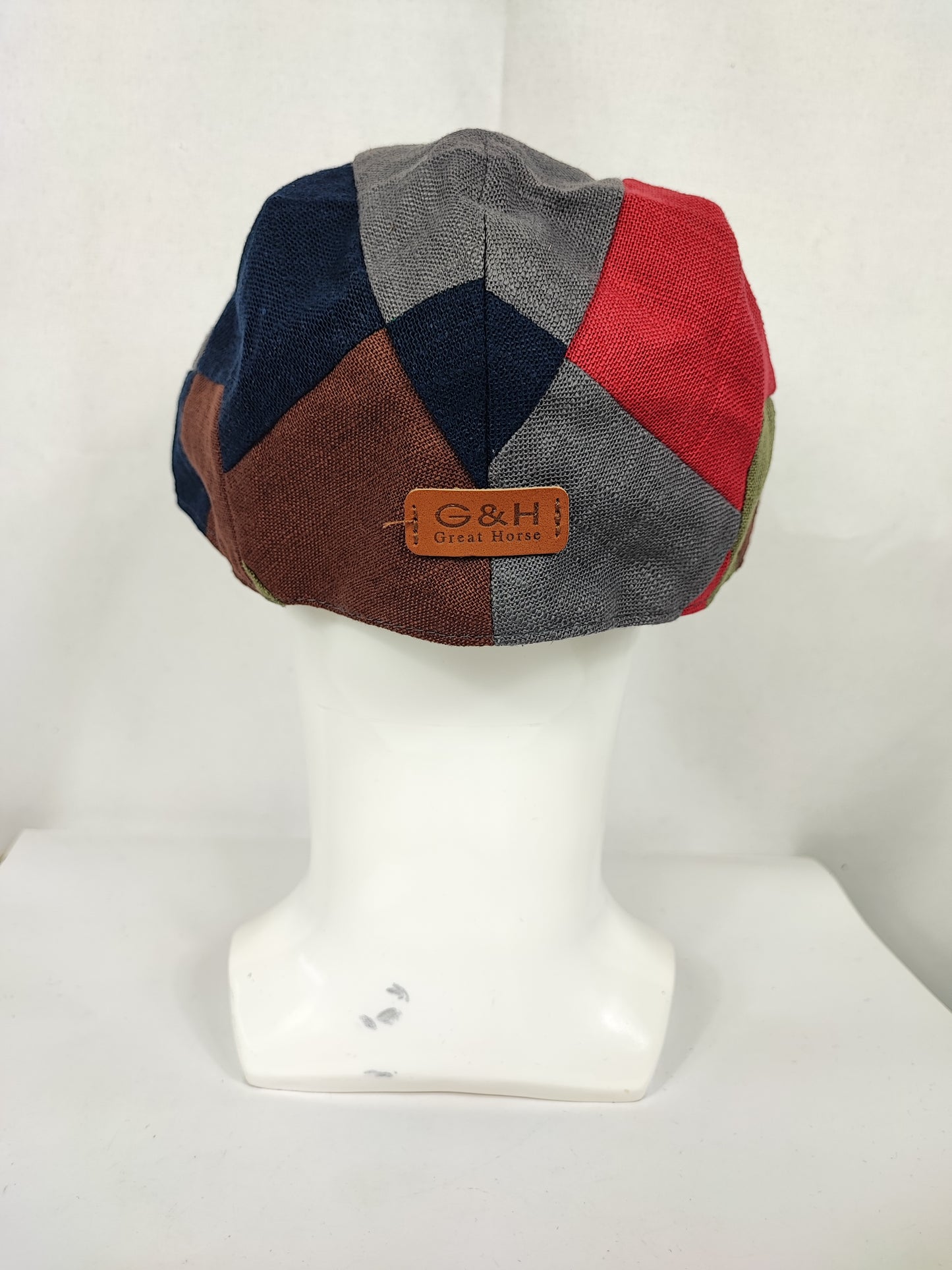Coppola liscia nuova inglese in Lino Multicolore - New Patch Multicolor Linen Flat Cap