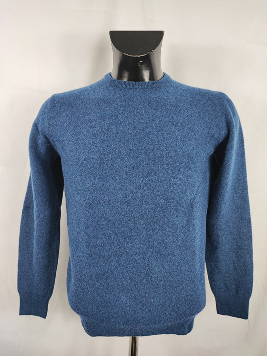 Maglione Barbour Blu In lana Medium - Lambswool Blue Crew Neck Jumper Size Medium
