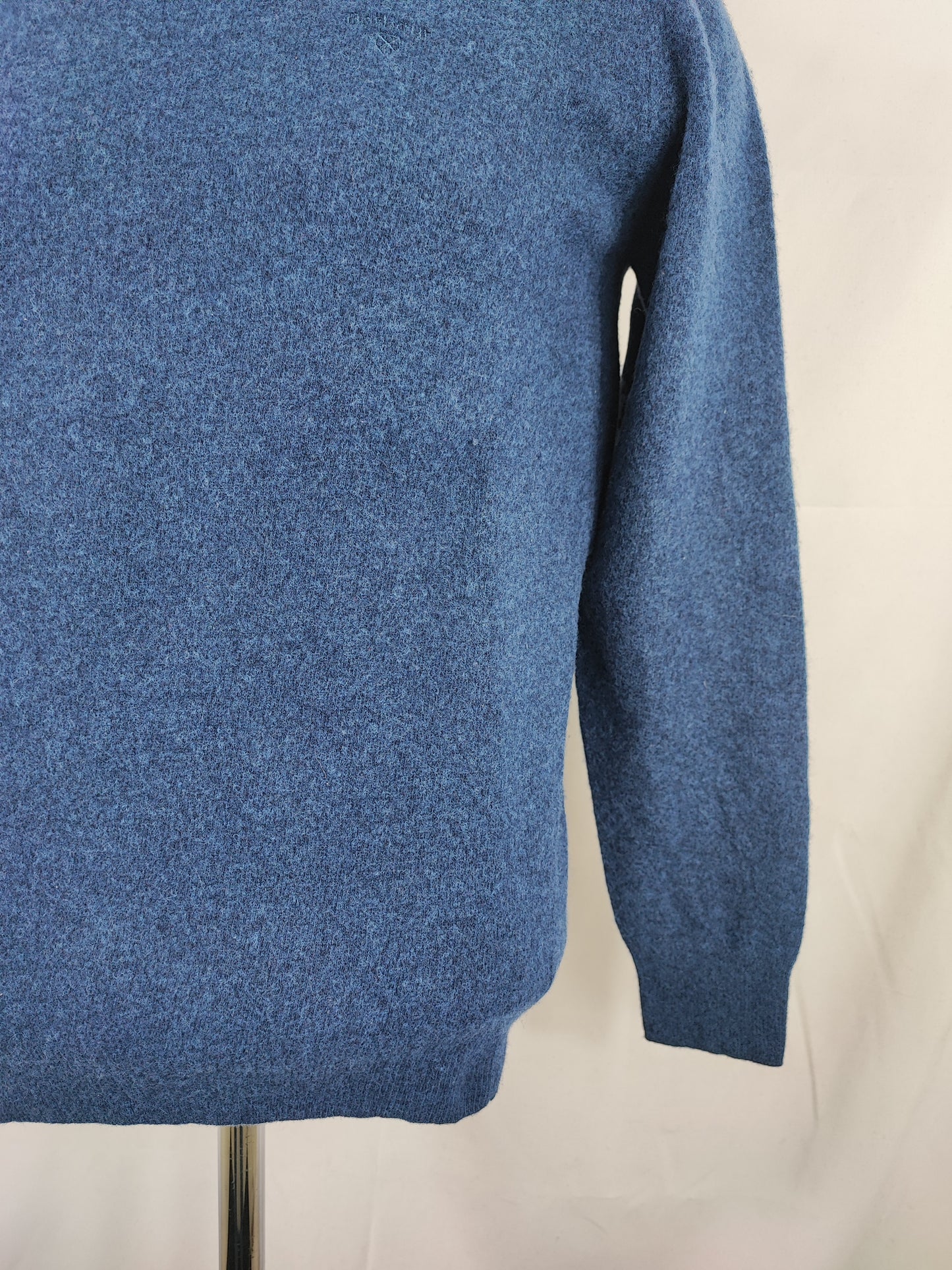 Maglione Barbour Blu In lana Medium - Lambswool Blue Crew Neck Jumper Size Medium