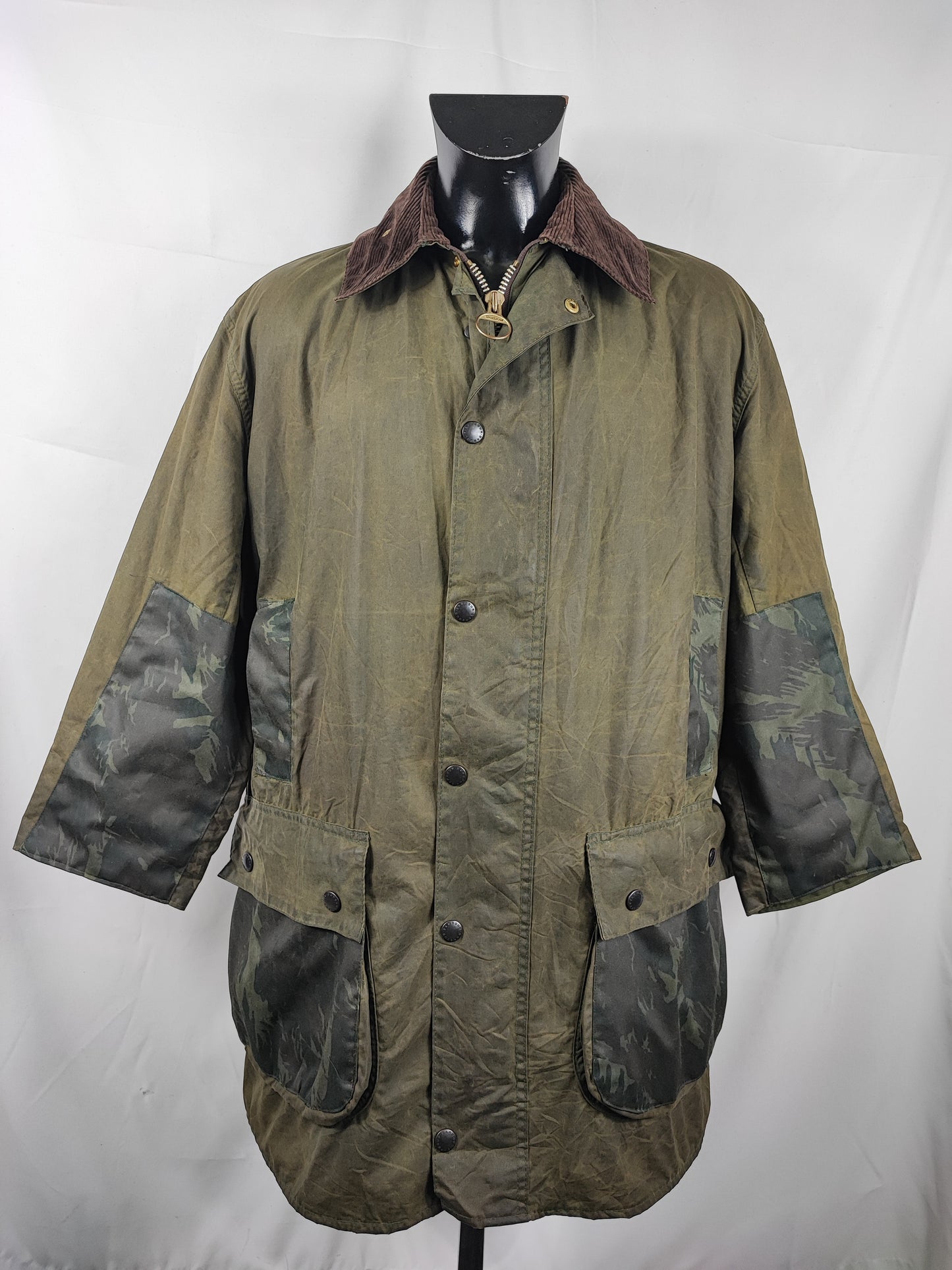 Barbour unisex Border verde cerato custom edition C40/102cm  -  Green Vintage Border Coat Custom edition size C40 Medium