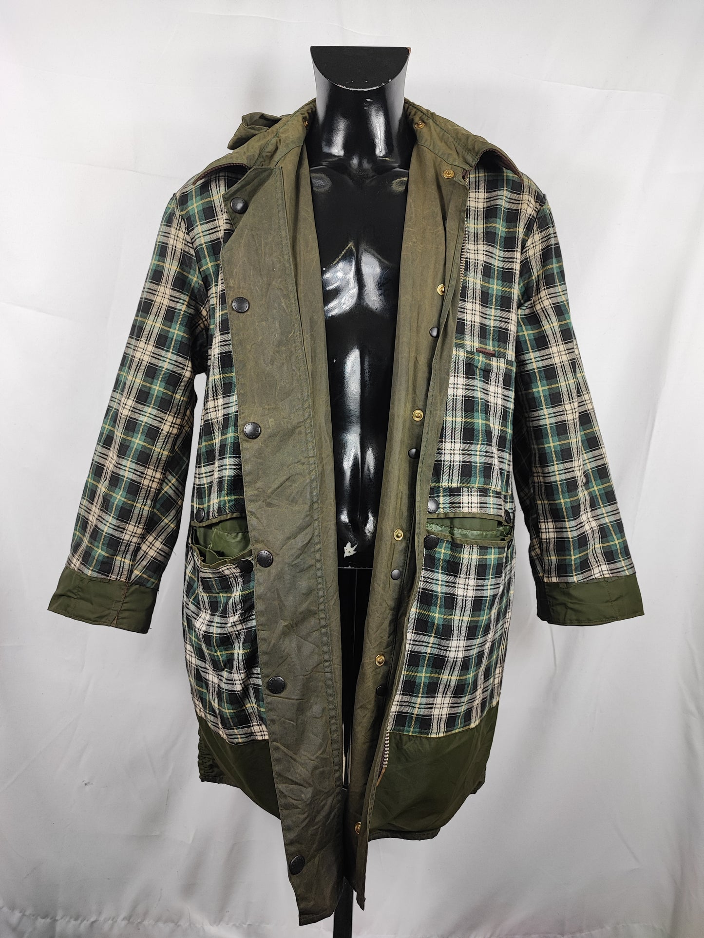 Barbour unisex Border verde cerato custom edition C40/102cm  -  Green Vintage Border Coat Custom edition size C40 Medium